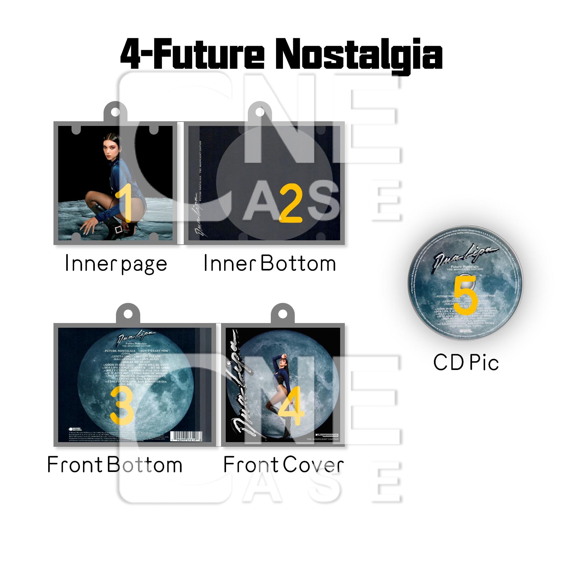 Dua Lipa Mini NFC Album Keychain CD Music Keychain Pendant Customized Up All Night/Up All Night/Training Season