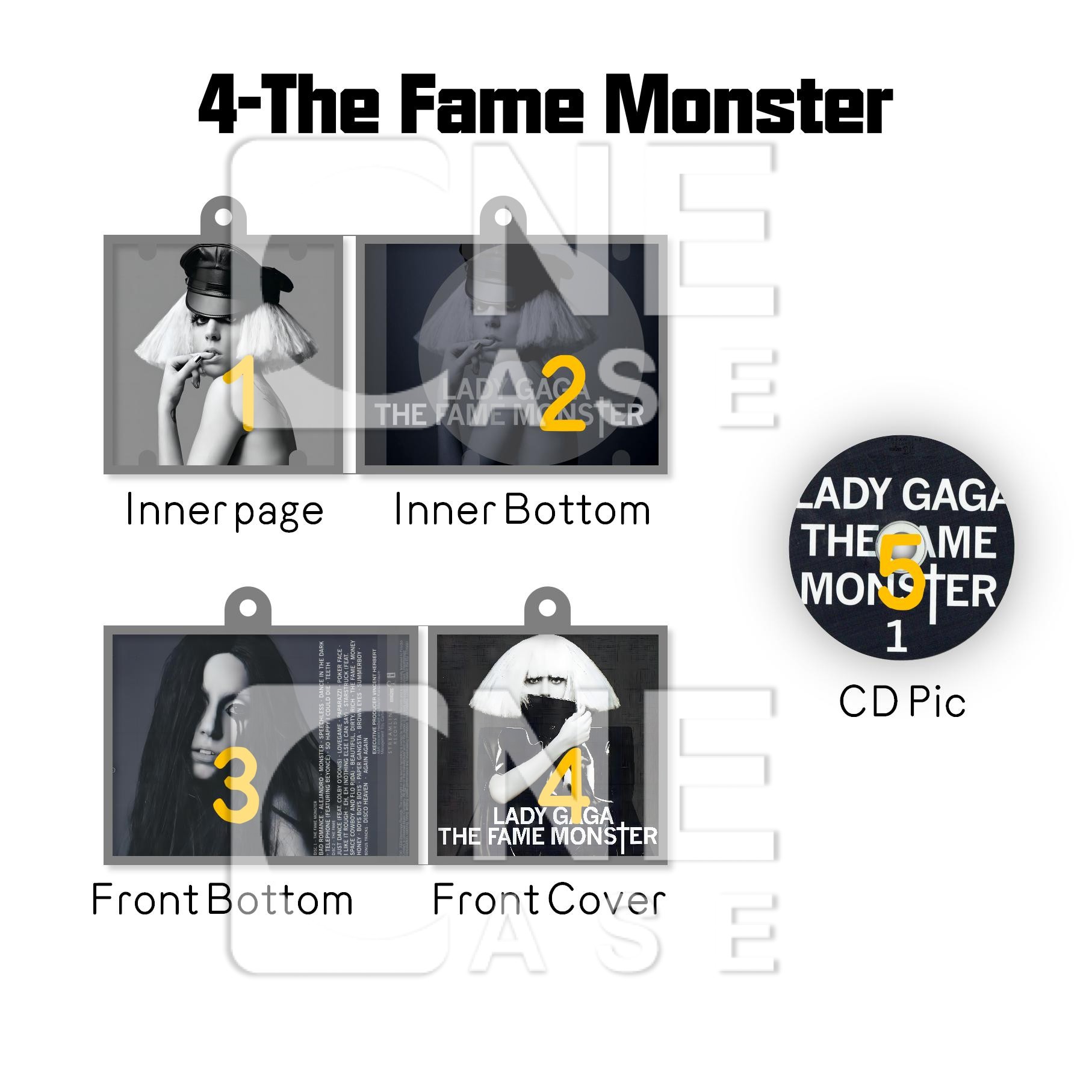 Lady Gaga Mini NFC Album Keychain CD Music Keychain Pendant Customized 