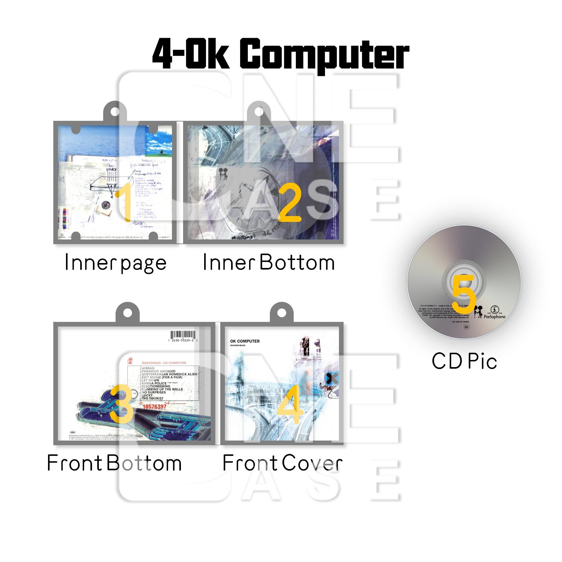 Radiohead  Mini Vinyl NFC Album Keychain CD Music Keychain Pendant Customized