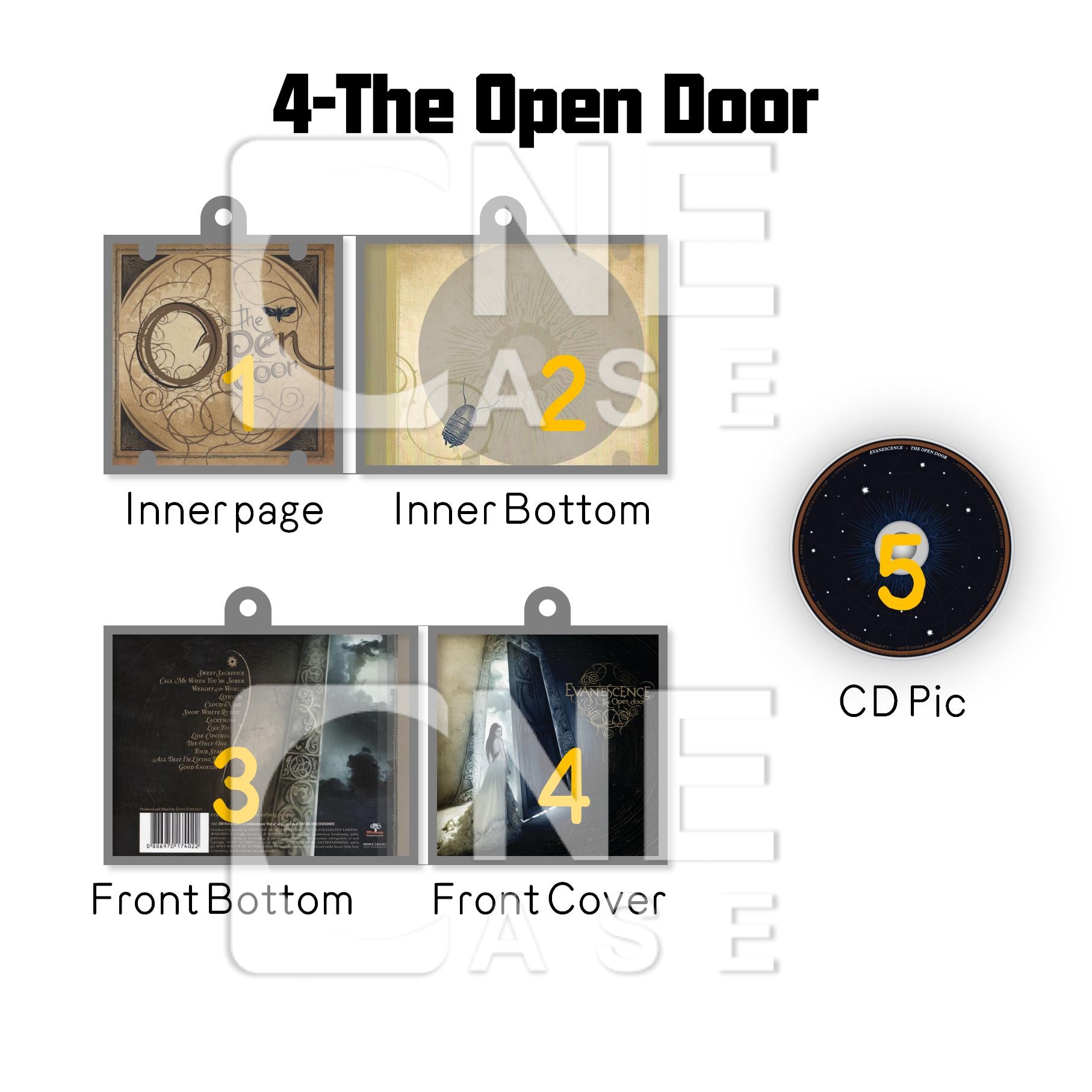 Evanescence Mini NFC Album Keychain CD Music Keychain Pendant Customized Mini Vinyl Album 