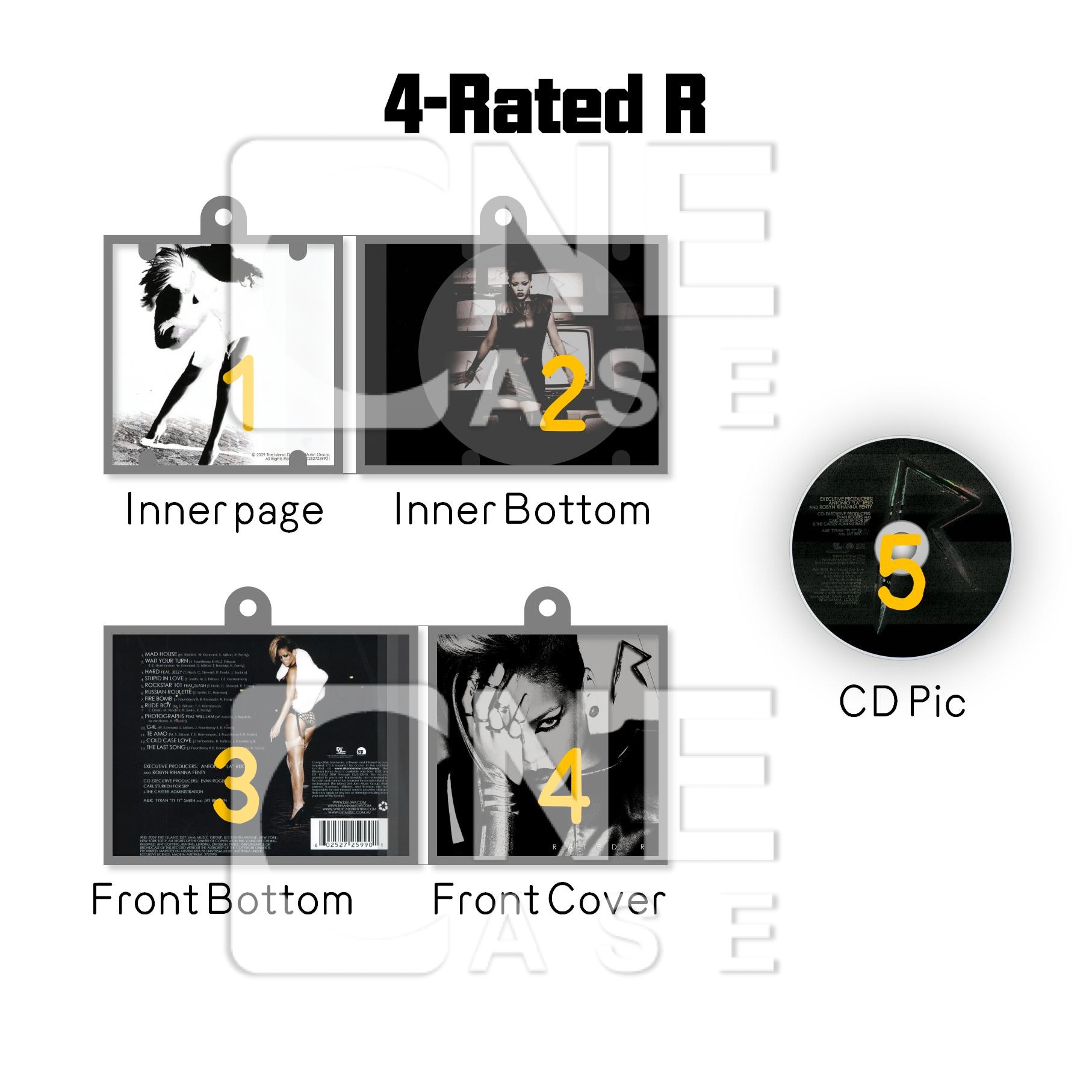 Rihanna Mini Vinyl NFC Album Keychain CD Music Keychain Pendant Customized