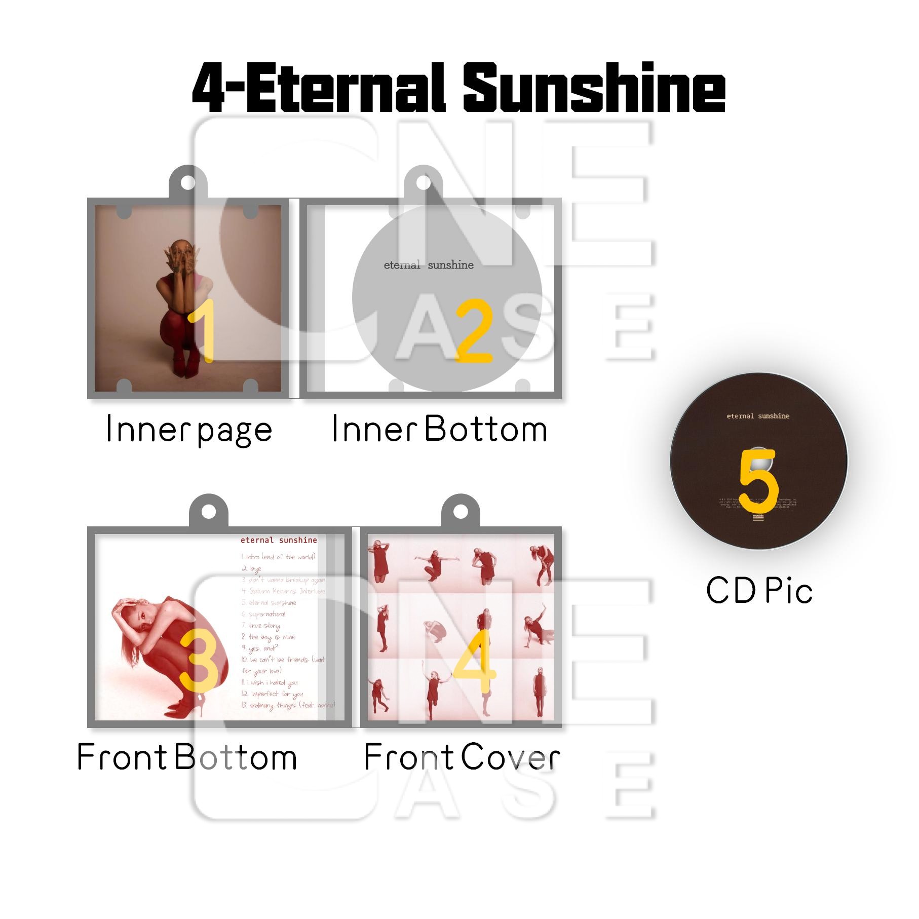 Ariana Grande Mini vinyl NFC Album Keychain CD Music Keychain Pendant Customized 