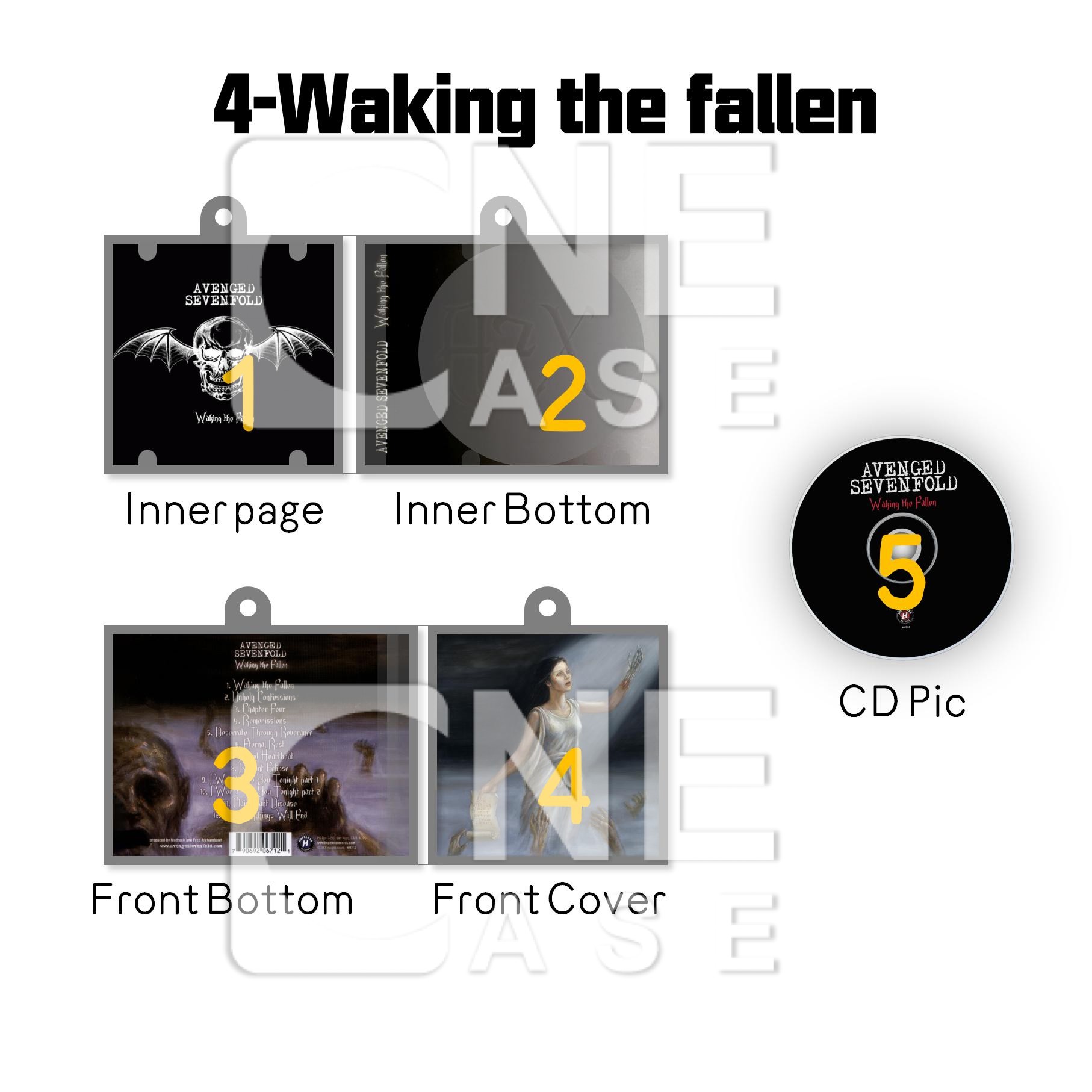 Avenged Sevenfold Mini Vinyl NFC Album Keychain CD Music Keychain Pendant Customized