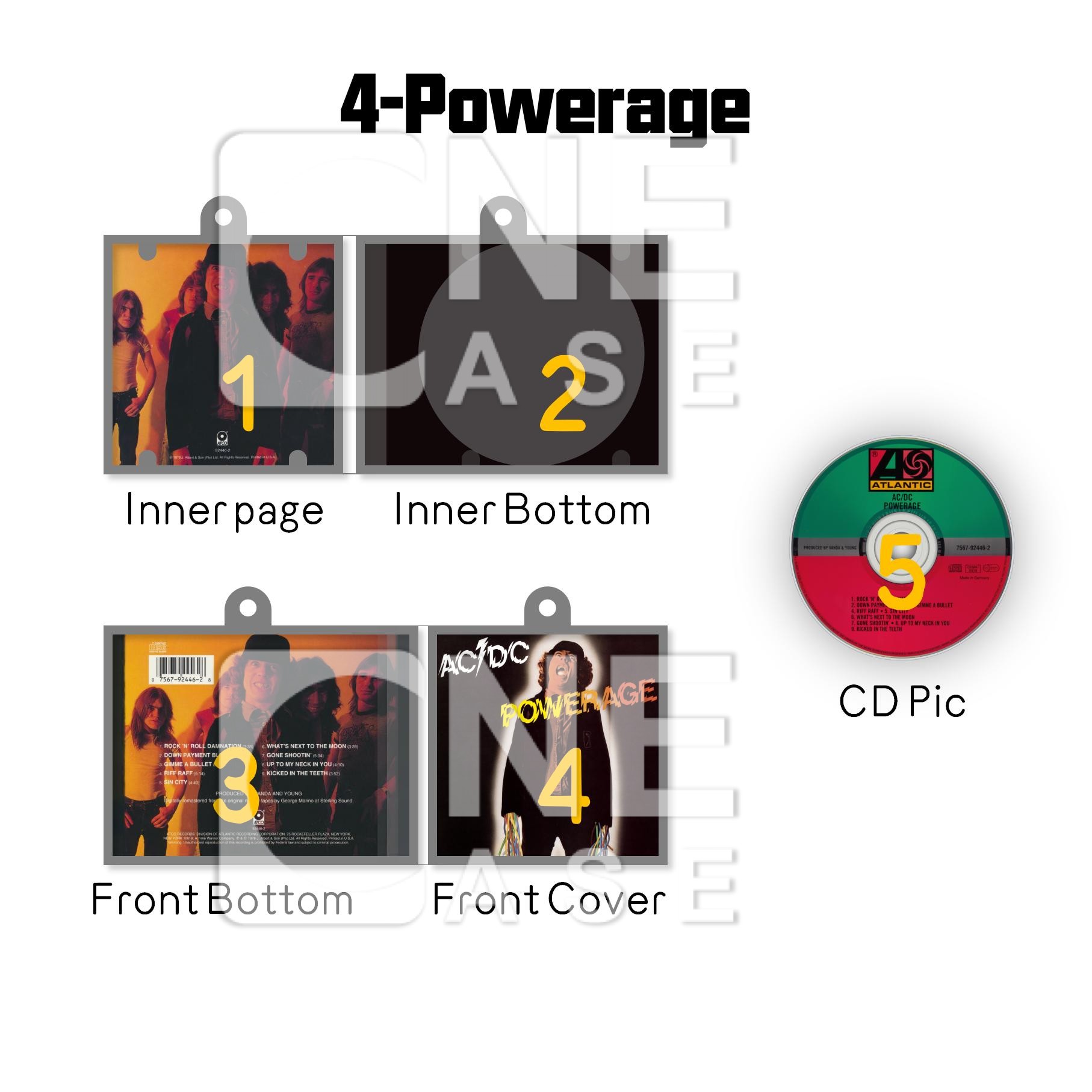 ACDC Rock Band Mini Vinyl NFC Album Keychain CD Music Keychain Pendant Customized