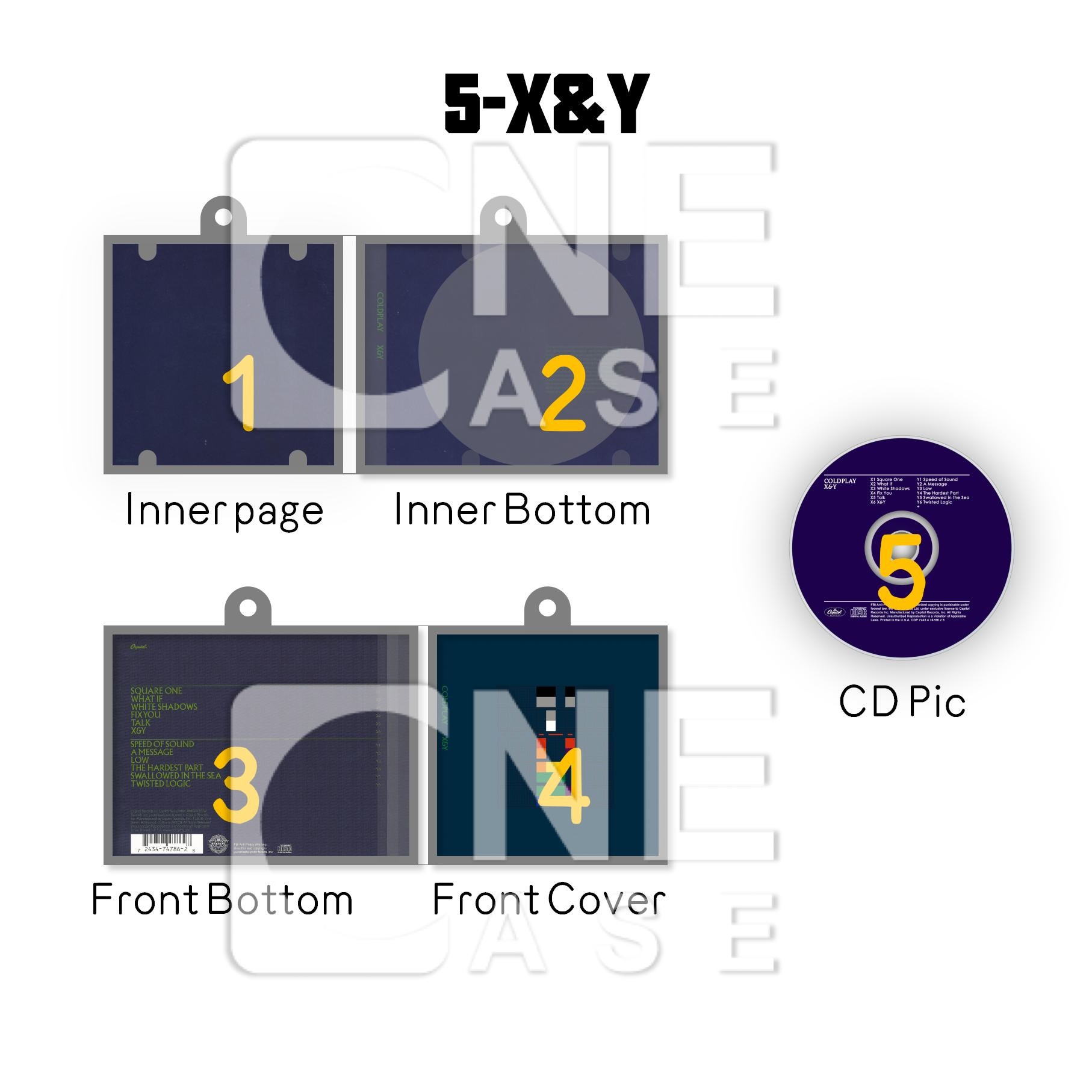 Coldplay Mini NFC Album Keychain CD Music Keychain Pendant Customized Mini Vinyl Album 