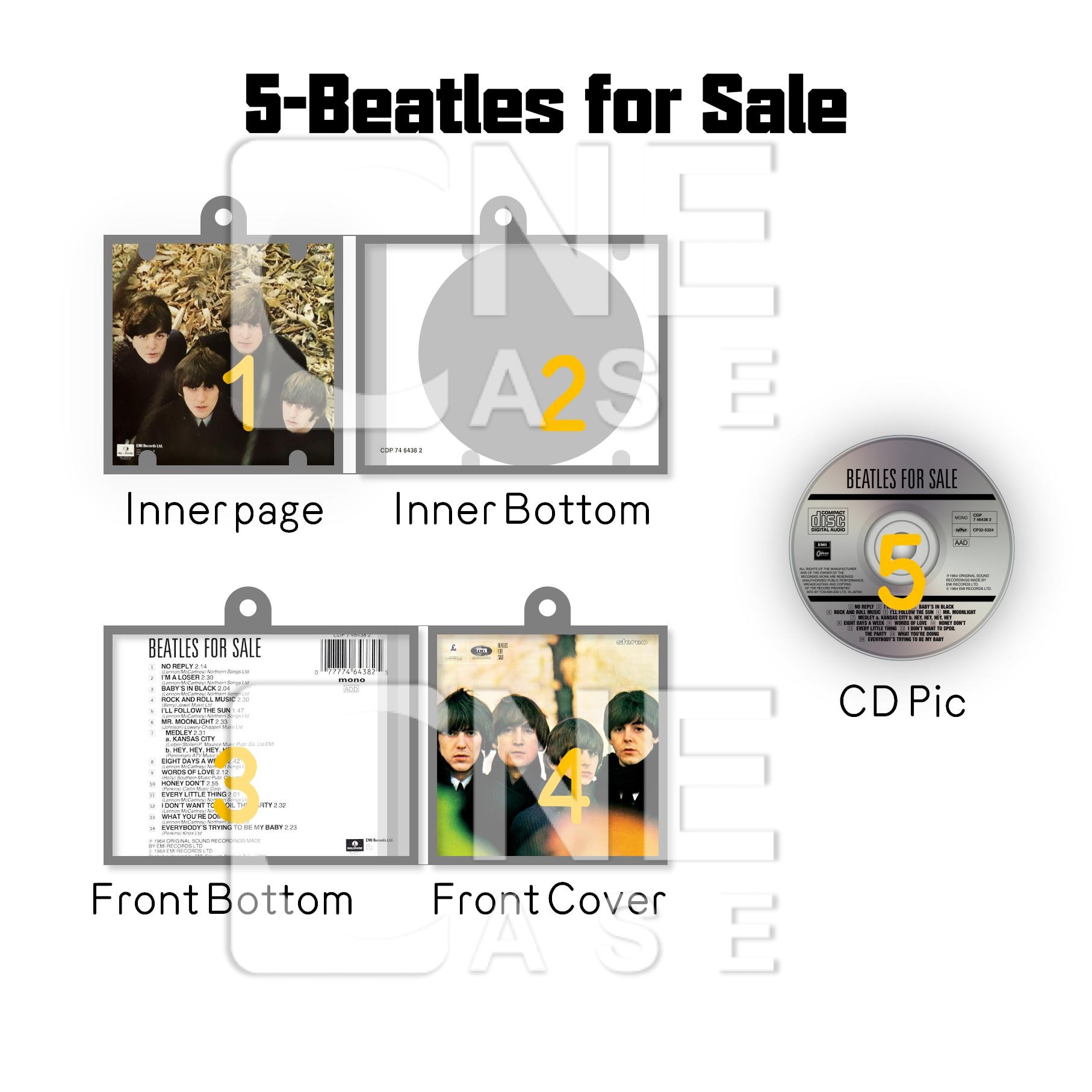 The Beatles Mini Vinyl NFC Album Keychain CD Music Keychain Pendant Customized