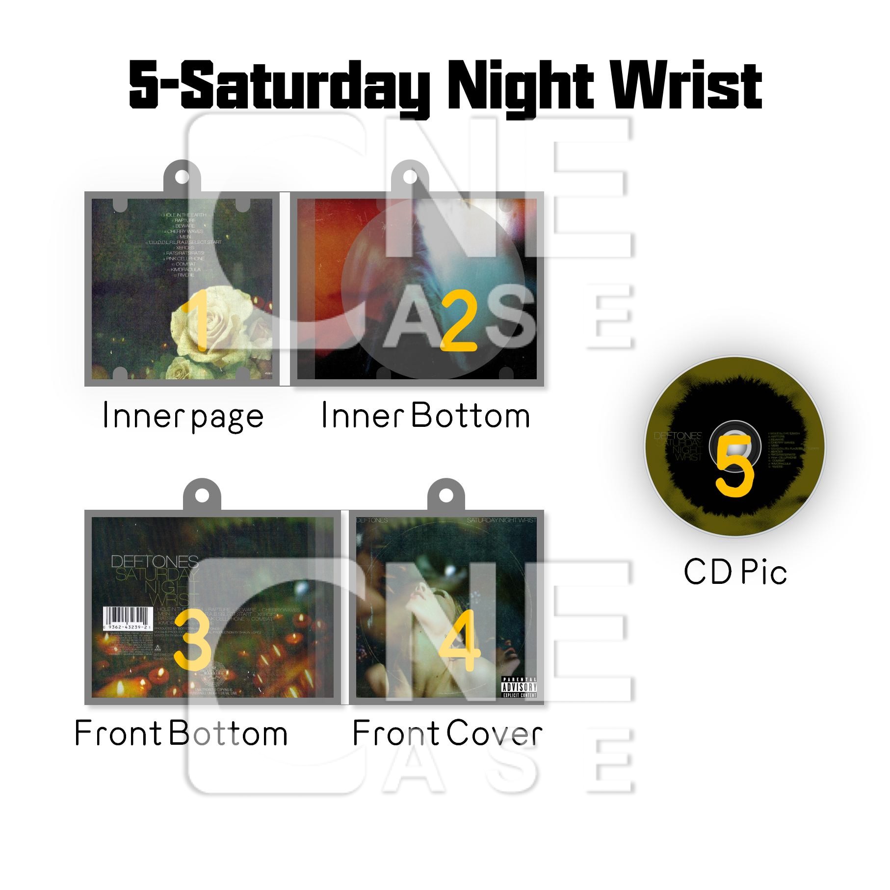 Deftones Mini NFC Album Keychain CD Music Keychain Pendant Customized Mini Vinyl Album 