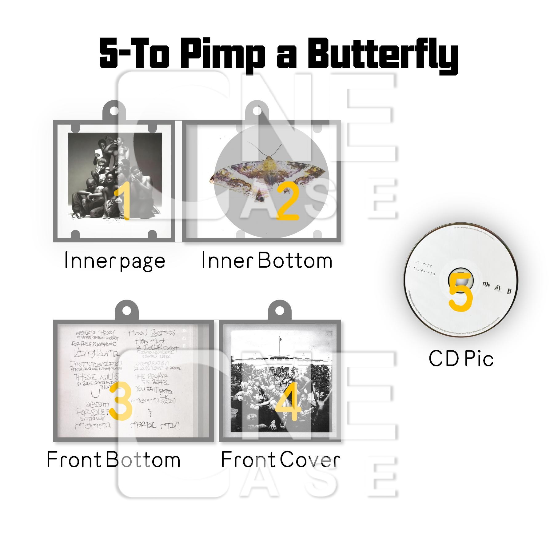 Kendrick Lamar Mini NFC Album Keychain CD Music Keychain Pendant Customized Mini Vinyl 