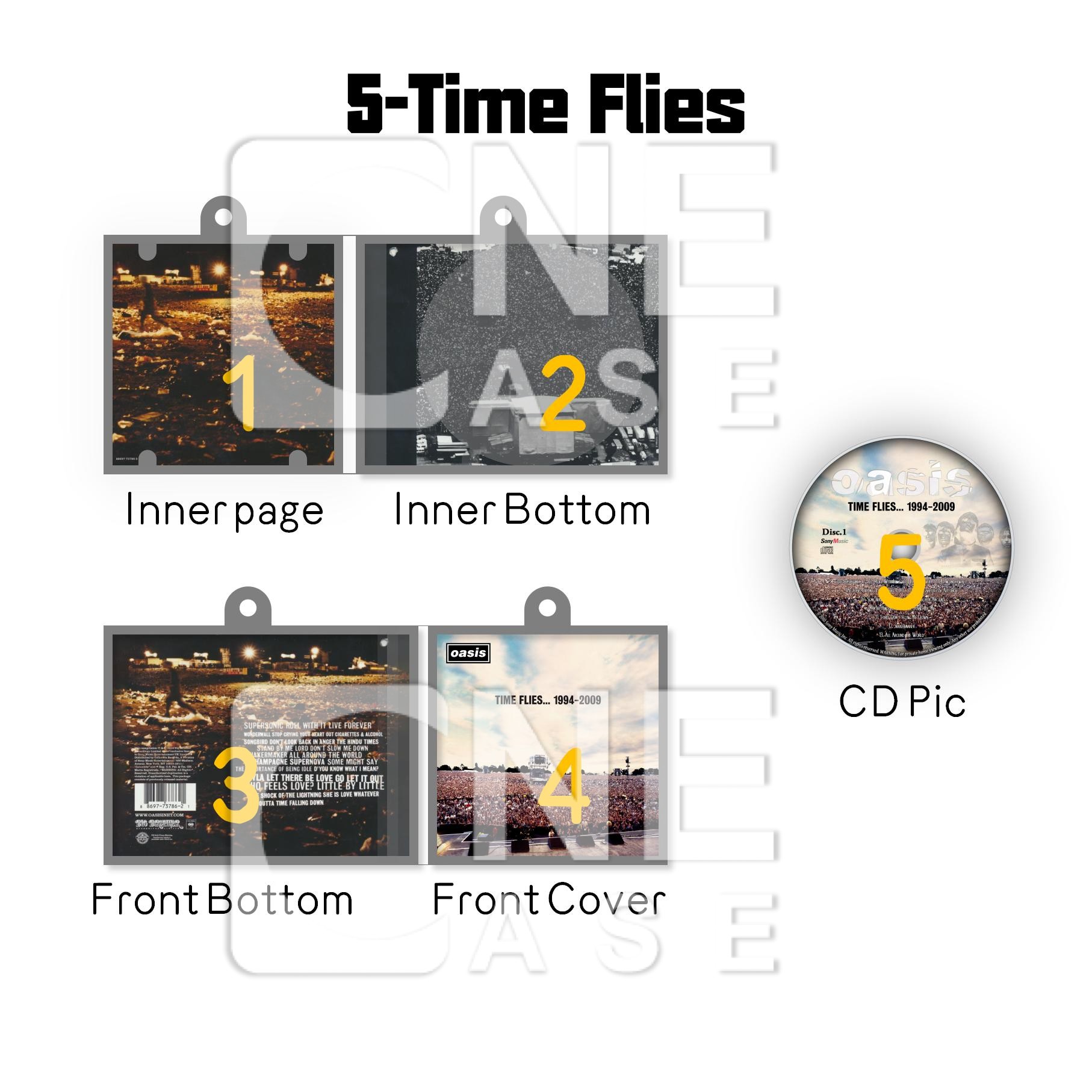 Oasis  Mini NFC Album Keychain CD Music Keychain Pendant Customized Mini Vinyl Album 