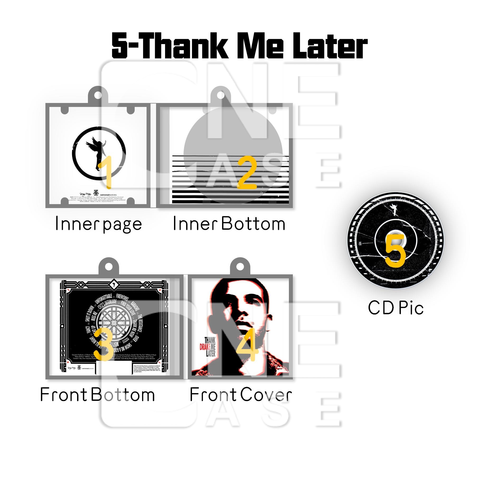 Drake Mini Vinyl NFC Album Keychain CD Music Keychain Pendant Customized 