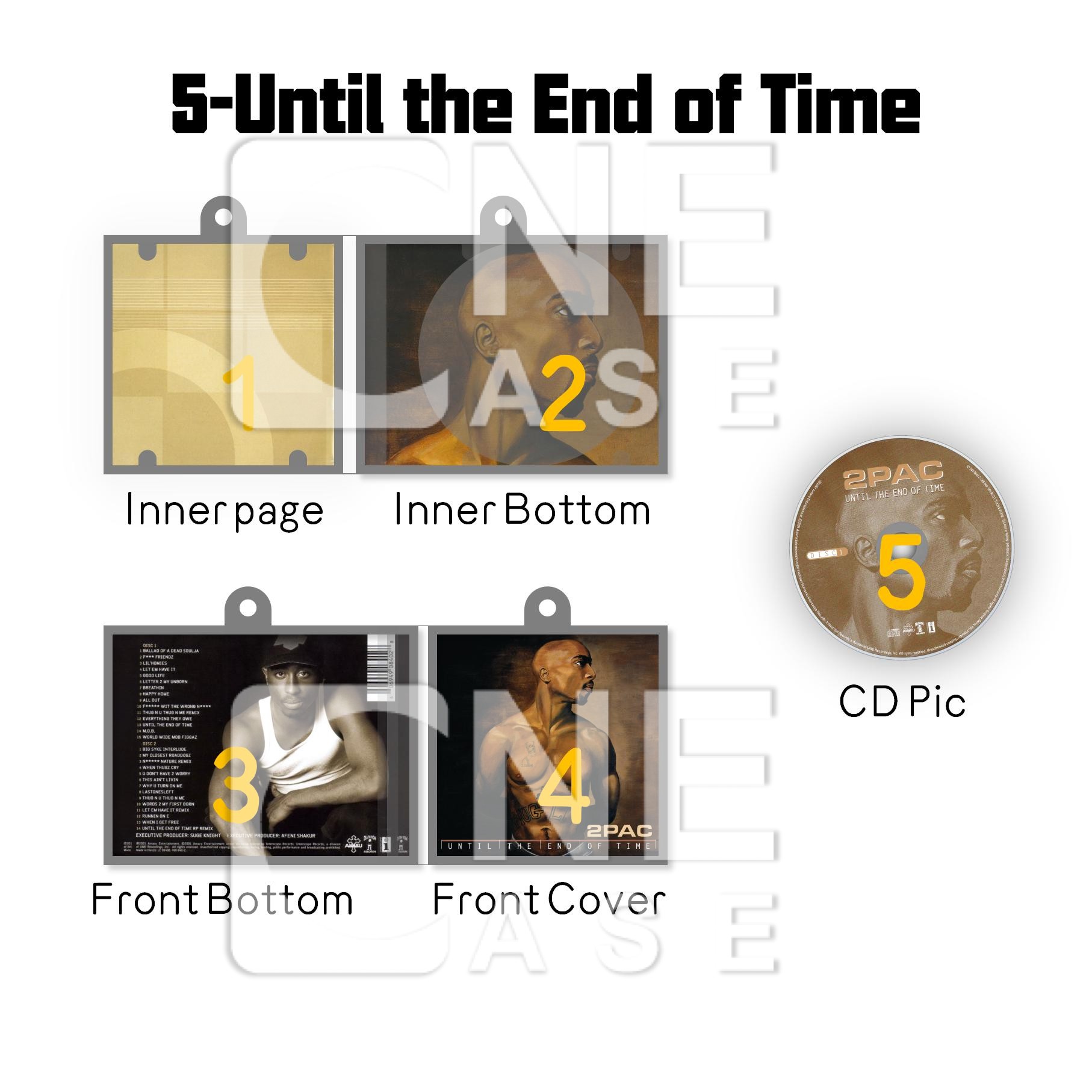 2pac Tupac Mini Vinyl NFC Album Keychain CD Music Keychain Pendant Customized 