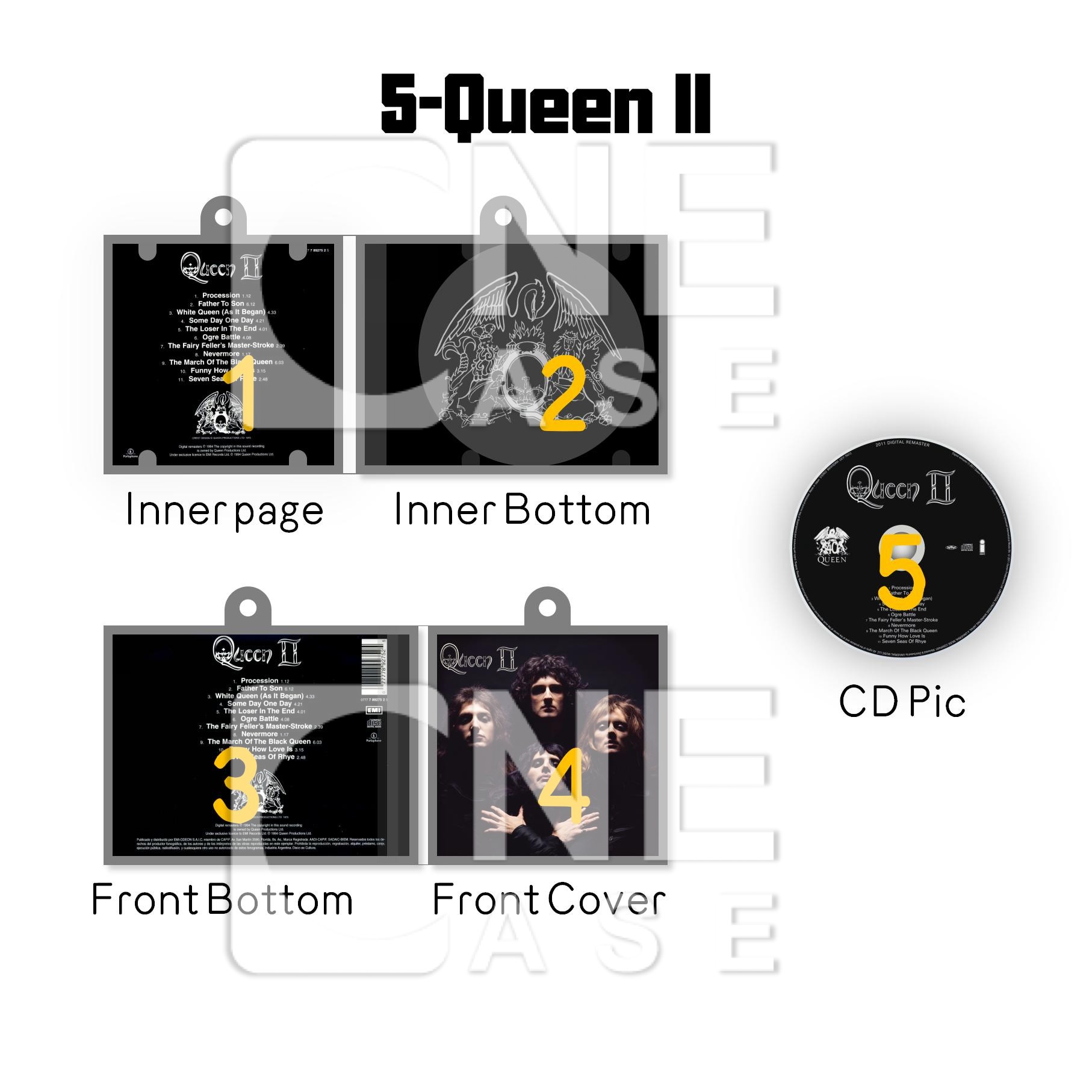 Queen Mini Vinyl NFC AlbumKeychain CD Music Keychain Pendant Customized 