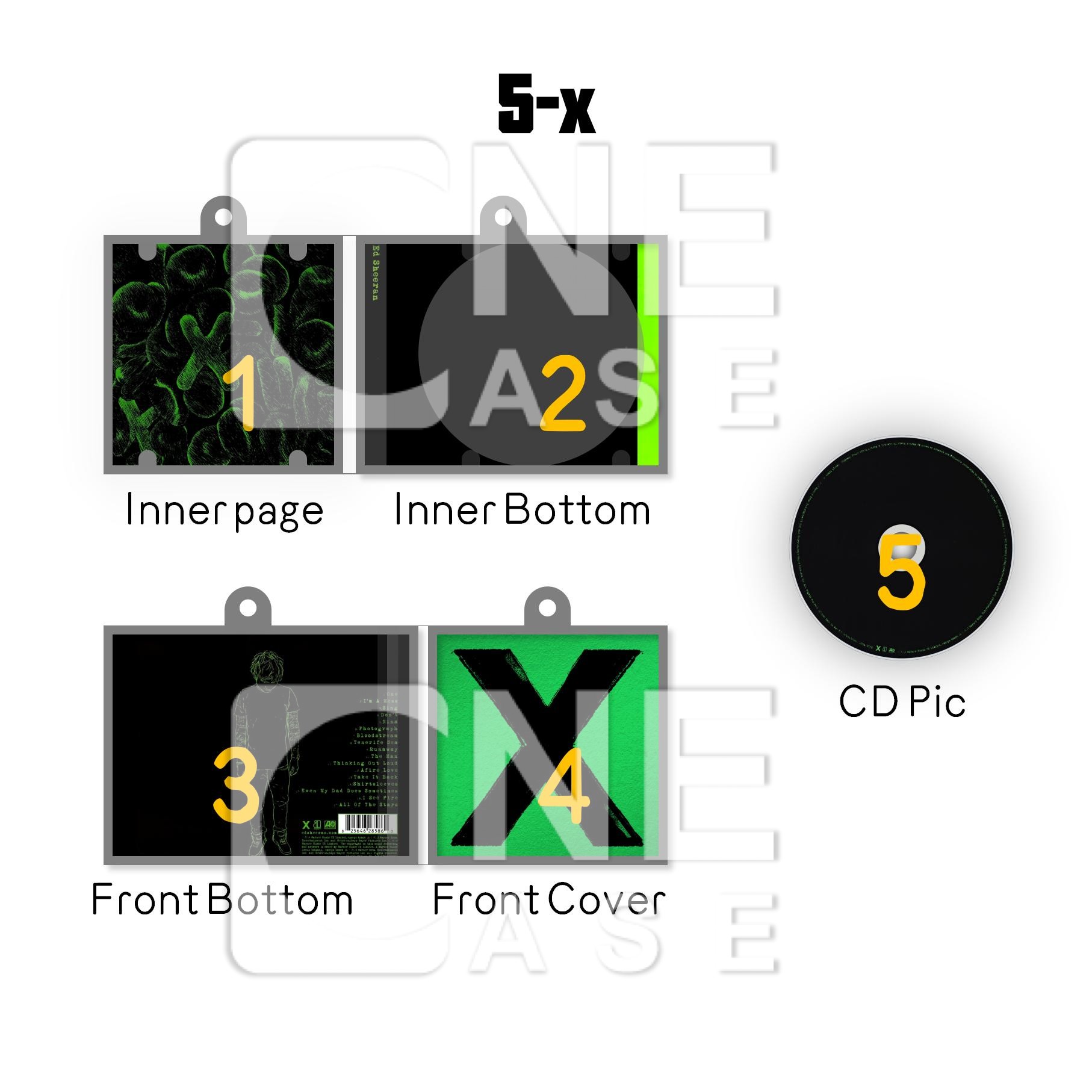 Ed Sheeran Mini Vinyl NFC Album Keychain CD Music Keychain Pendant Customized