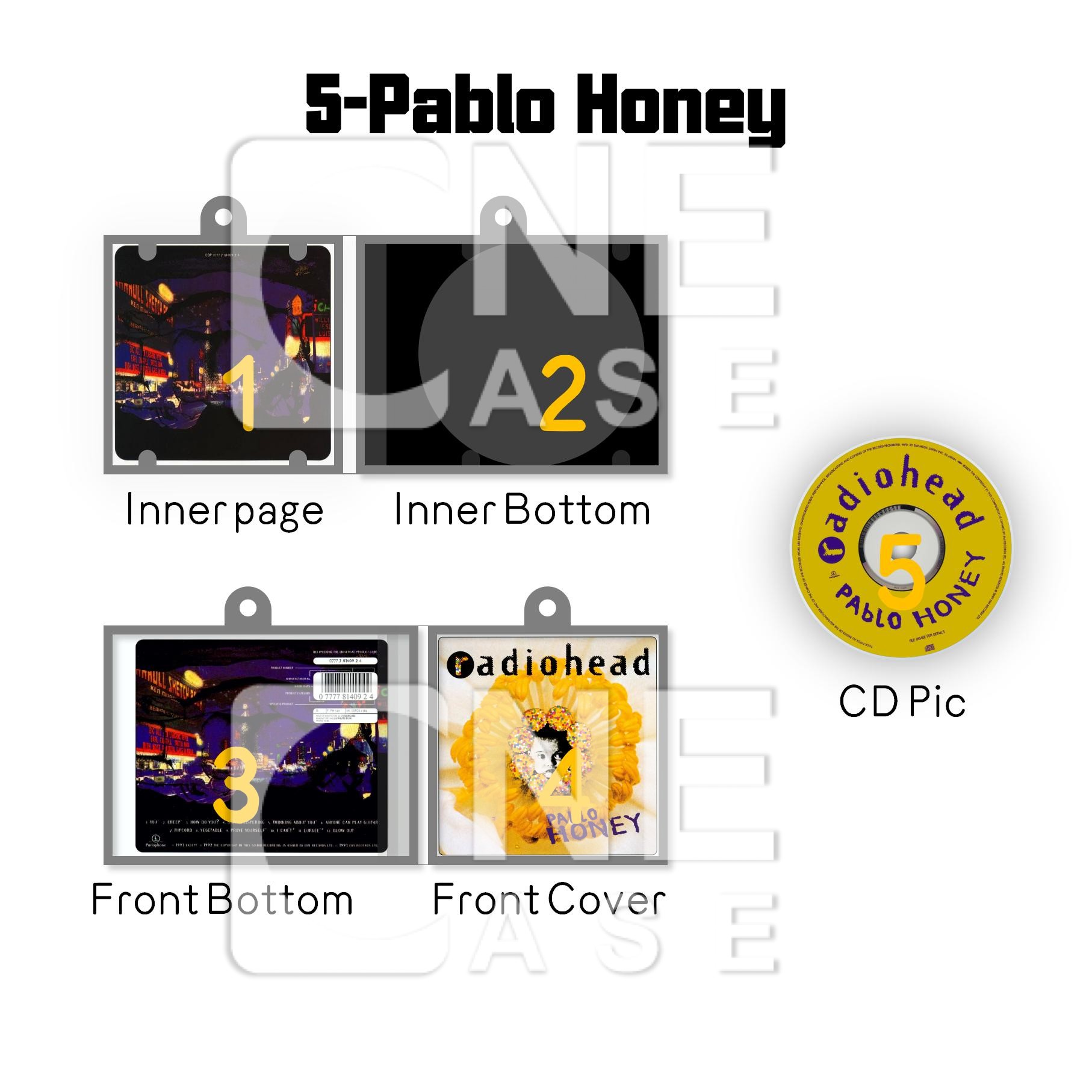 Radiohead  Mini Vinyl NFC Album Keychain CD Music Keychain Pendant Customized