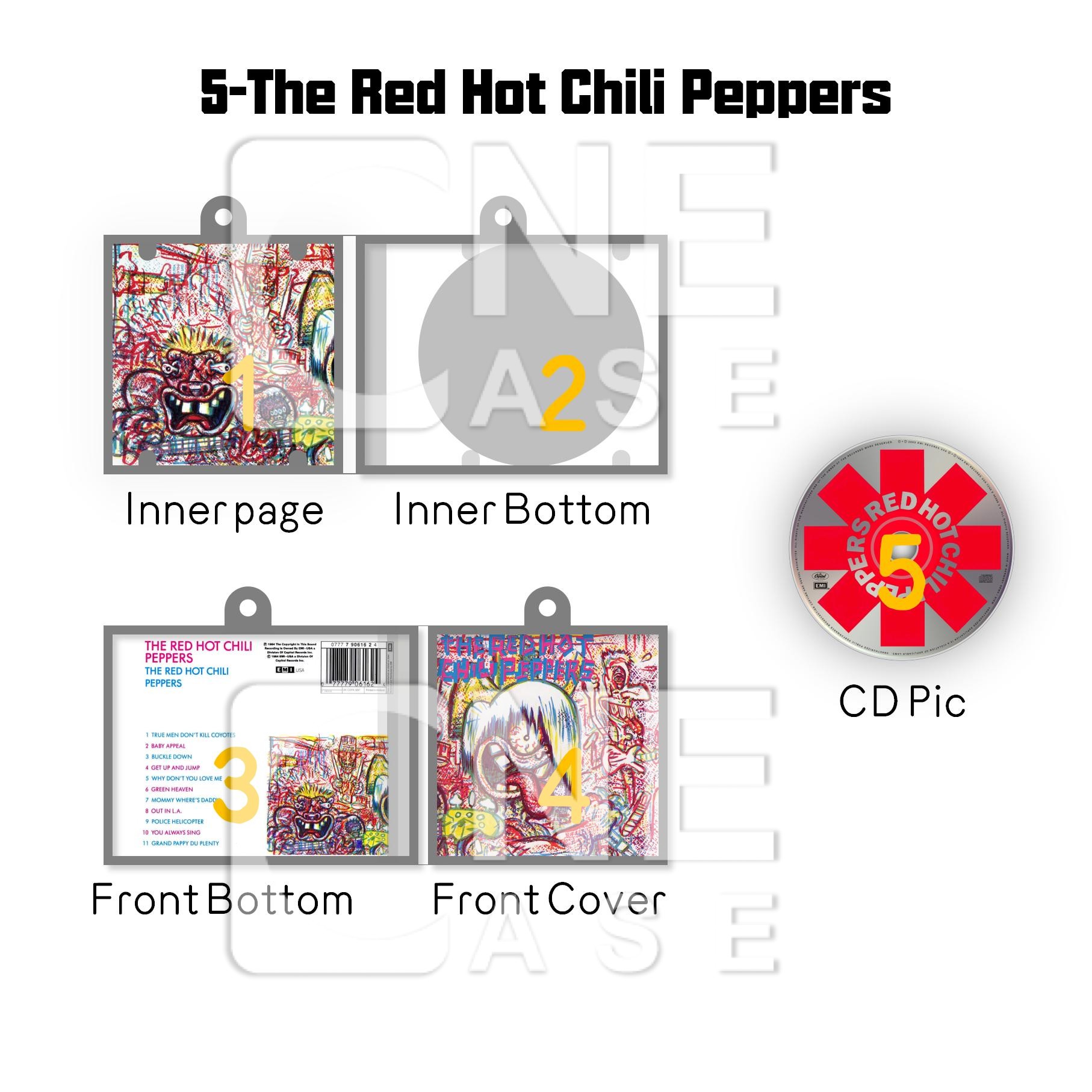 Red hot chili peppers Mini NFC Album Keychain CD Music Keychain Pendant Customized Mini Vinyl Album B&P