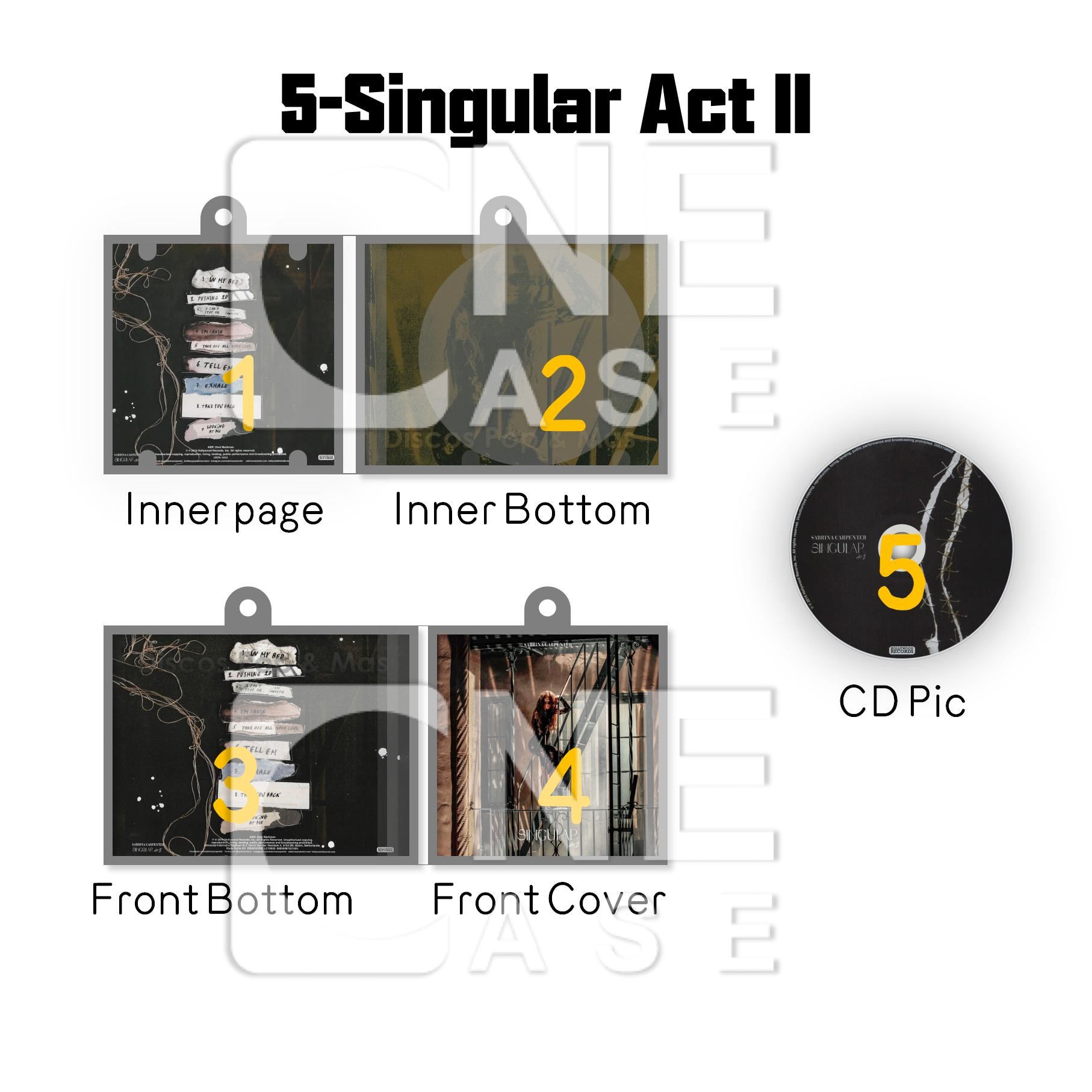 Sabrina Carpenter Mini NFC Album Keychain CD Music Keychain Pendant Customized Emails I can't send/Espresso