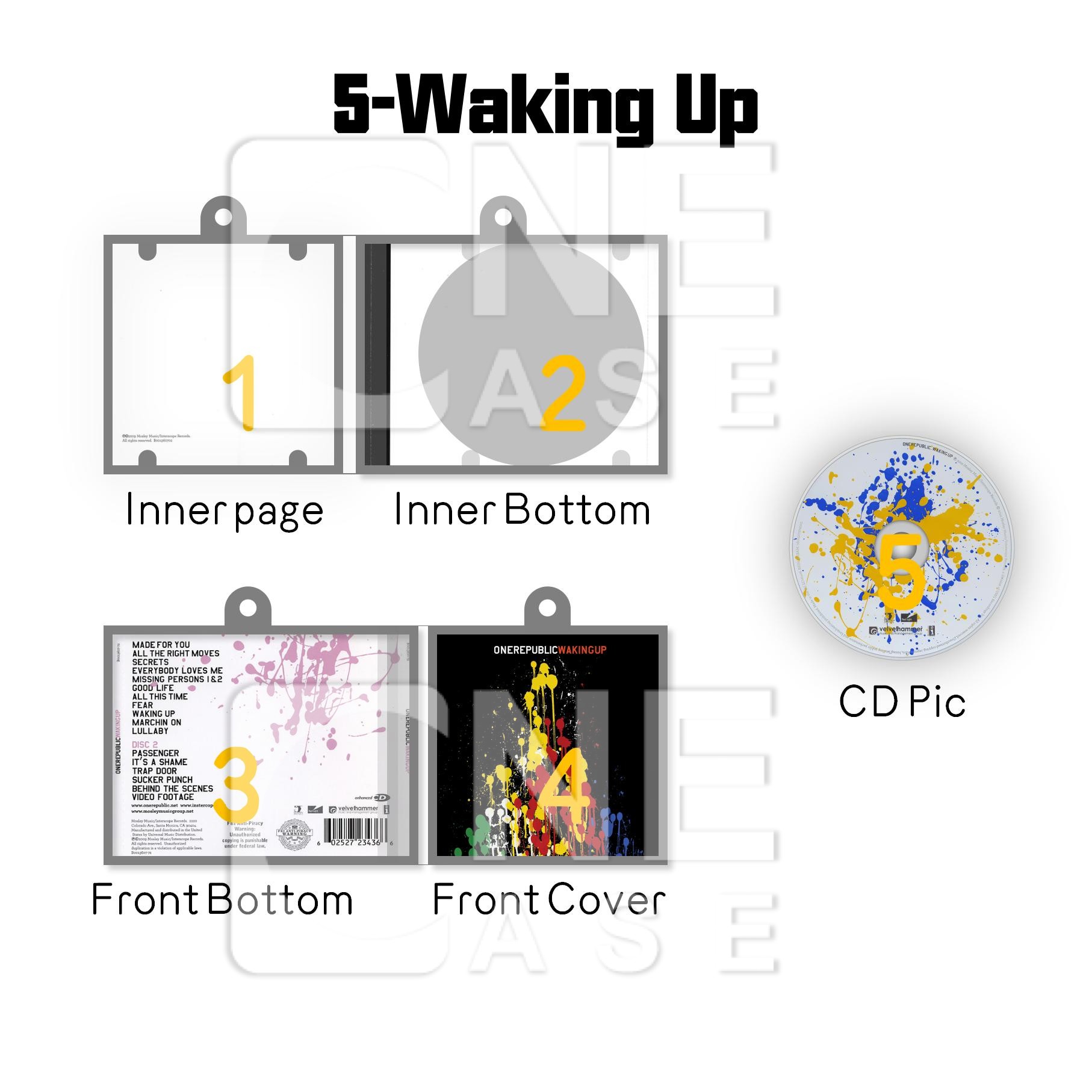 One Republic Mini NFC Album Keychain CD Music Keychain Pendant Customized Mini Vinyl Album 