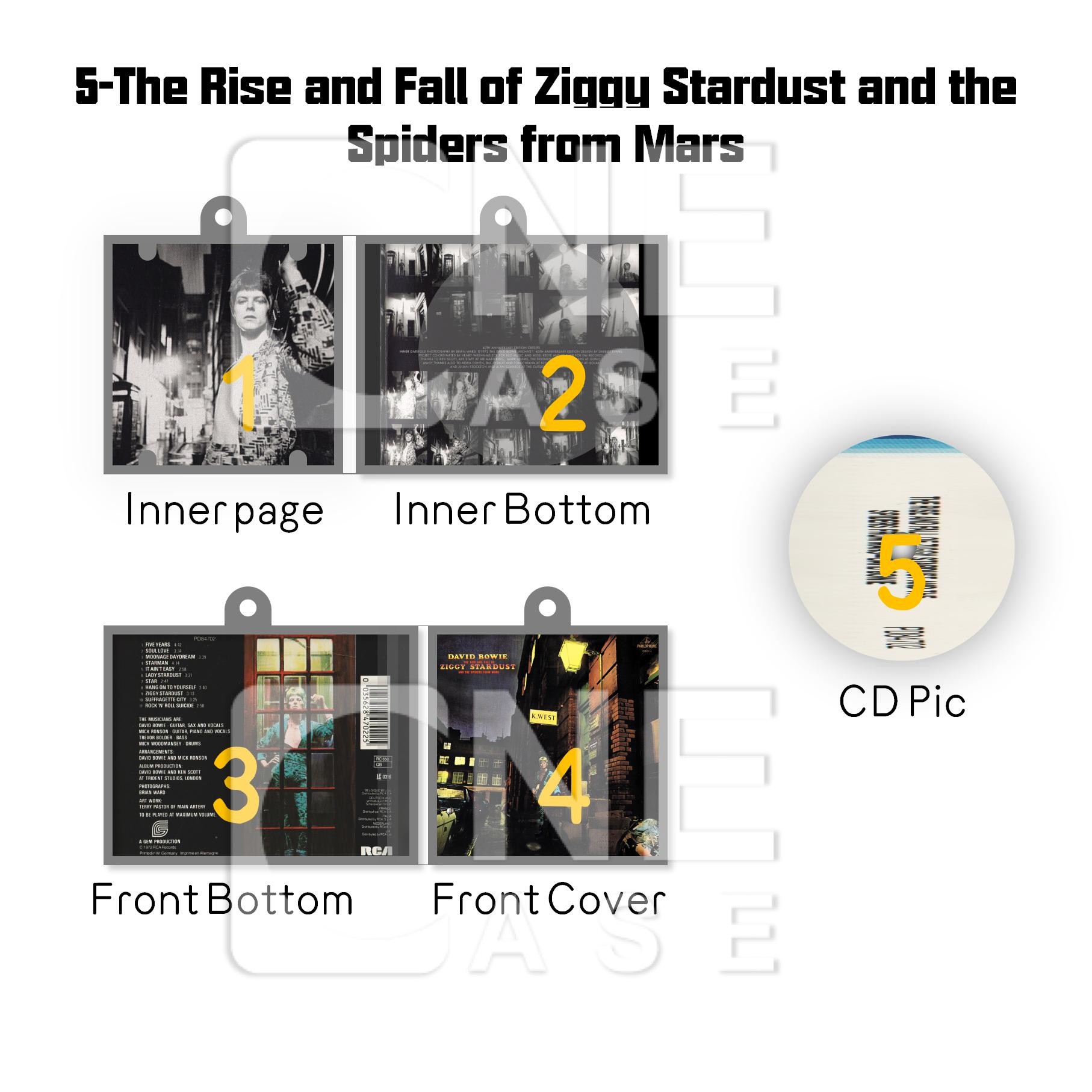 David Bowie Mini NFC Album Keychain CD Music Keychain Pendant Customized Mini Vinyl Album 