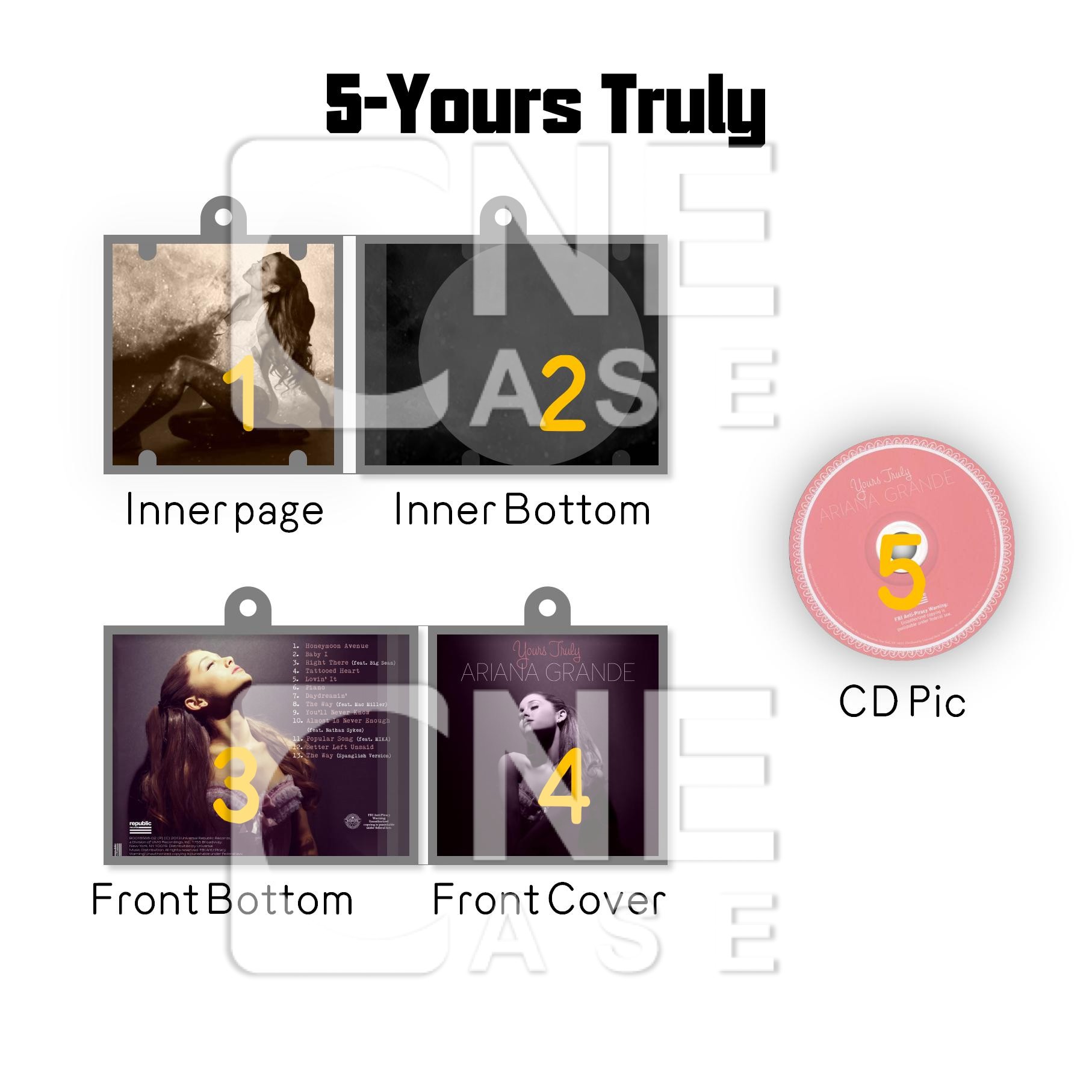 Ariana Grande Mini vinyl NFC Album Keychain CD Music Keychain Pendant Customized 