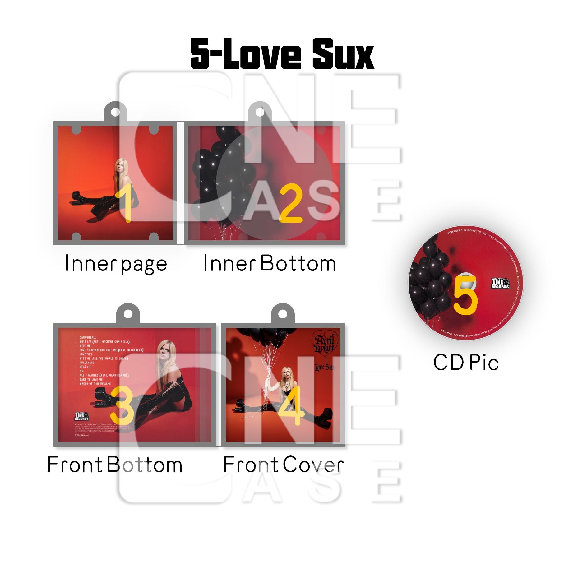 Avril Lavigne Mini Vinyl NFC Album Keychain CD Music Keychain Pendant Customized Vinyl 