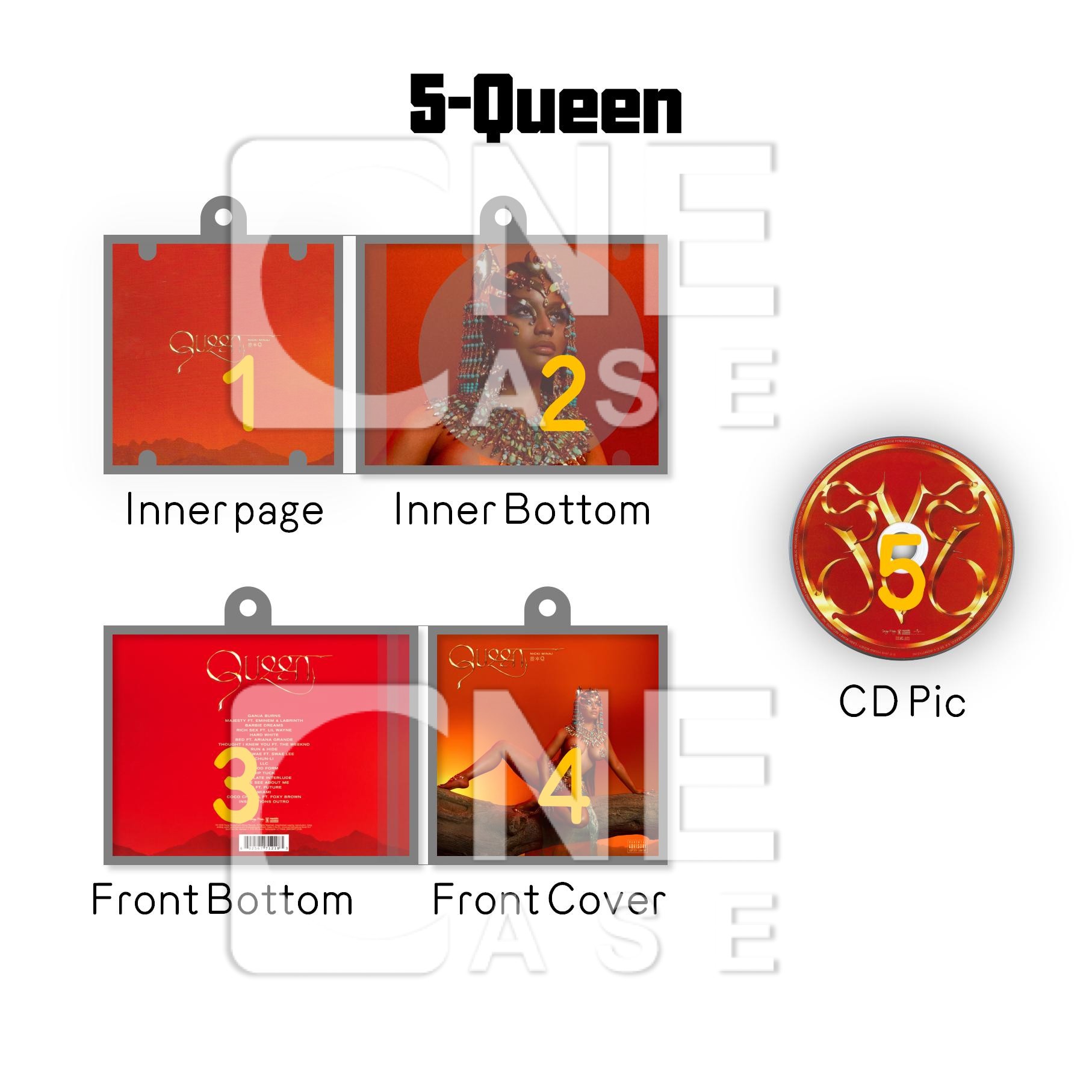 Nicki Minaj Mini Vinyl NFC Album Keychain CD Music Keychain Pendant Customized