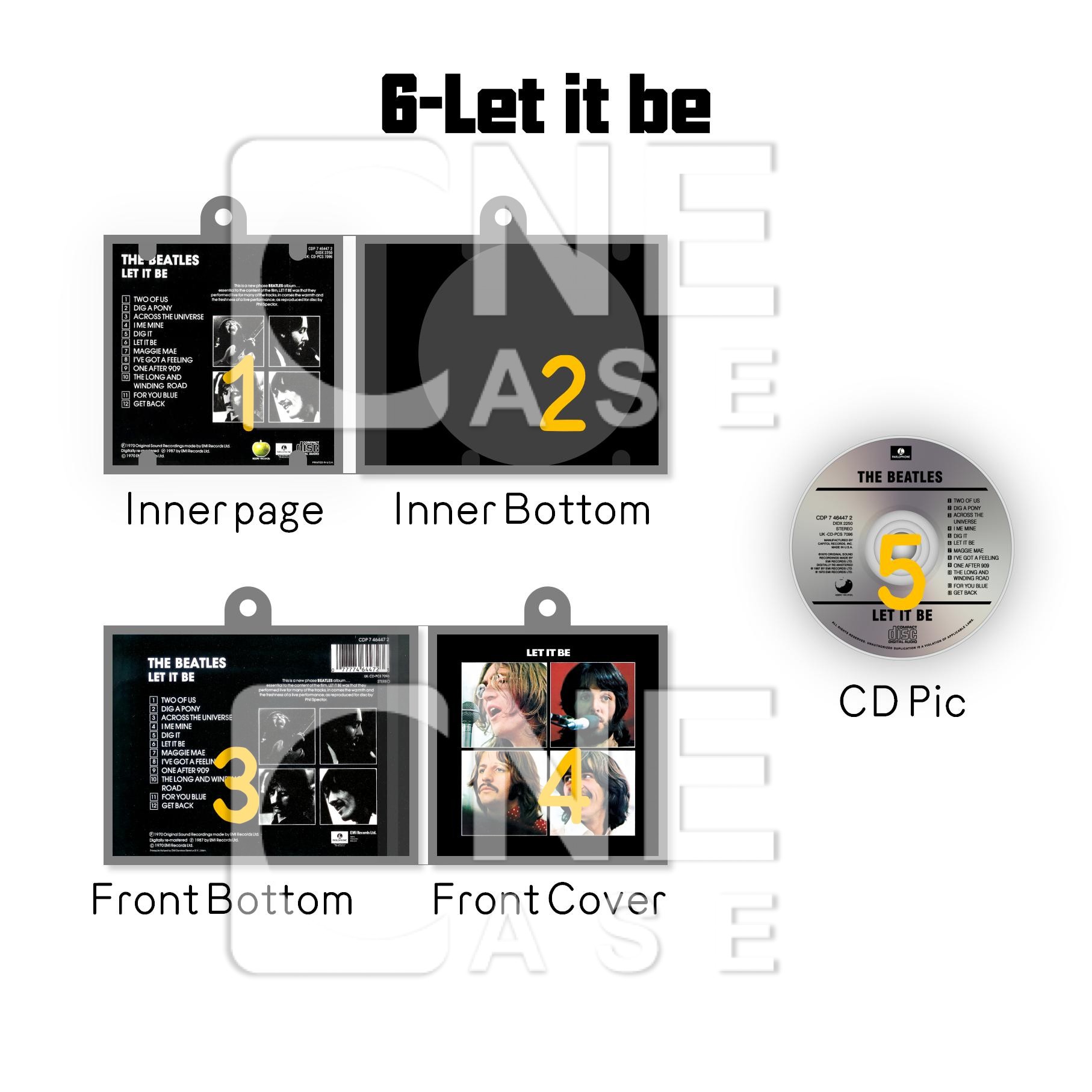 The Beatles Mini Vinyl NFC Album Keychain CD Music Keychain Pendant Customized