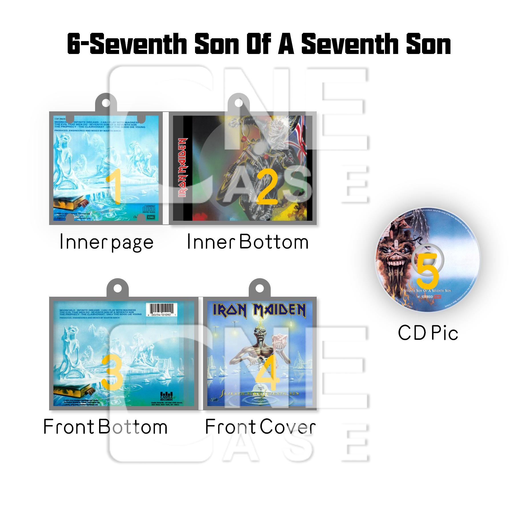 Iron Maiden  Mini NFC Album Keychain CD Music Keychain Pendant Customized Mini Vinyl Album 