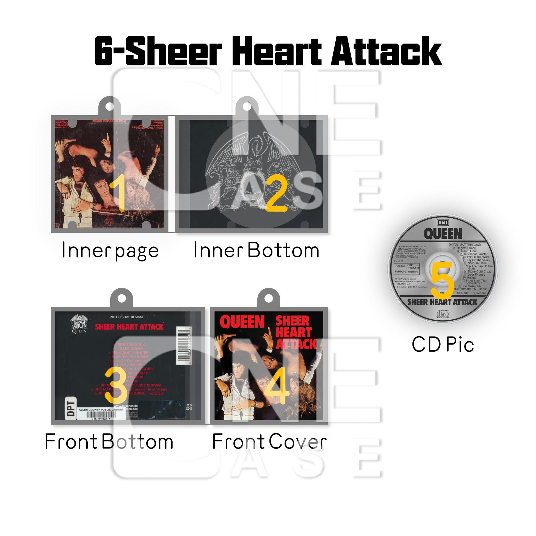 Queen Mini Vinyl NFC AlbumKeychain CD Music Keychain Pendant Customized 