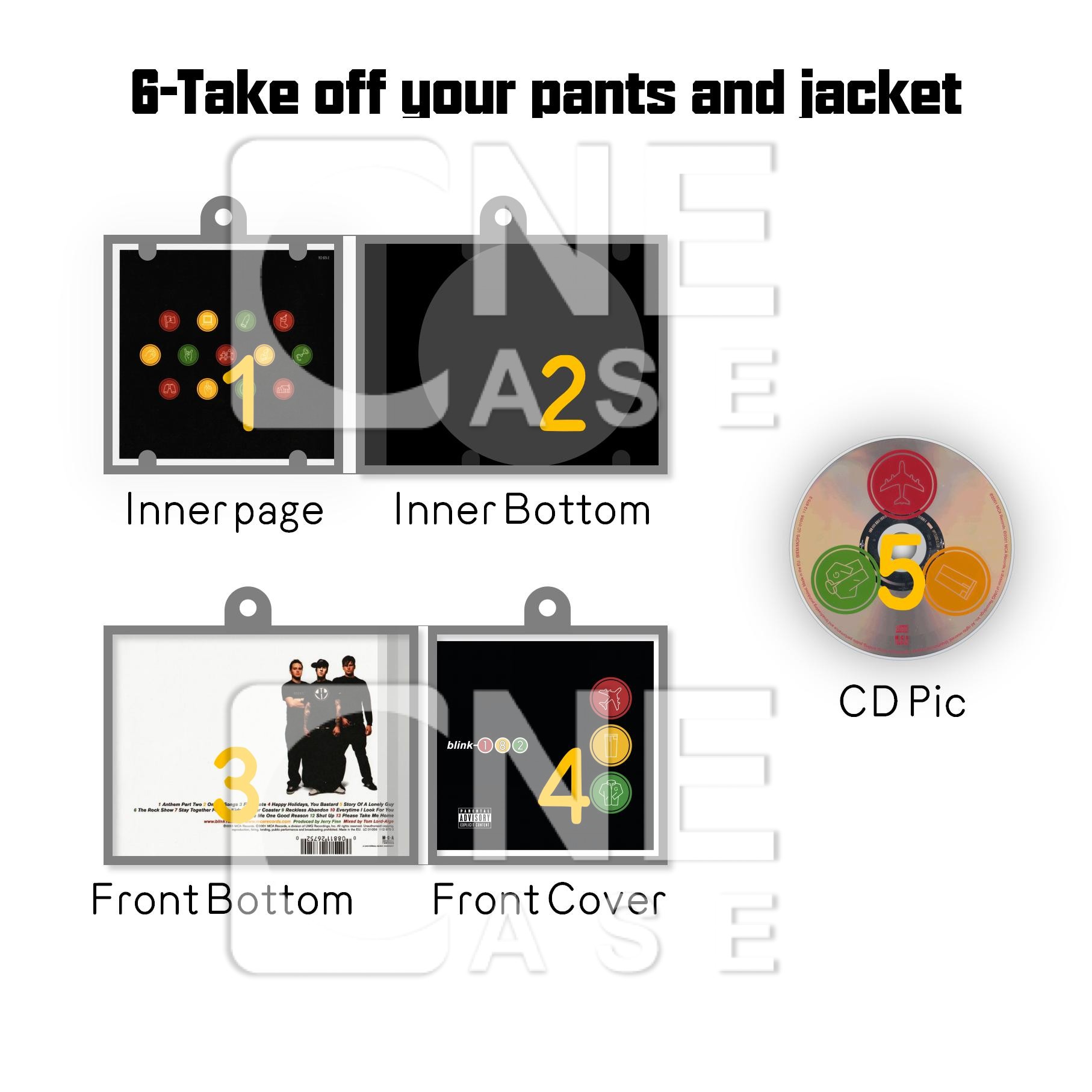 Blink 182  Mini Vinyl NFC Album Keychain CD Music Keychain Pendant Customized