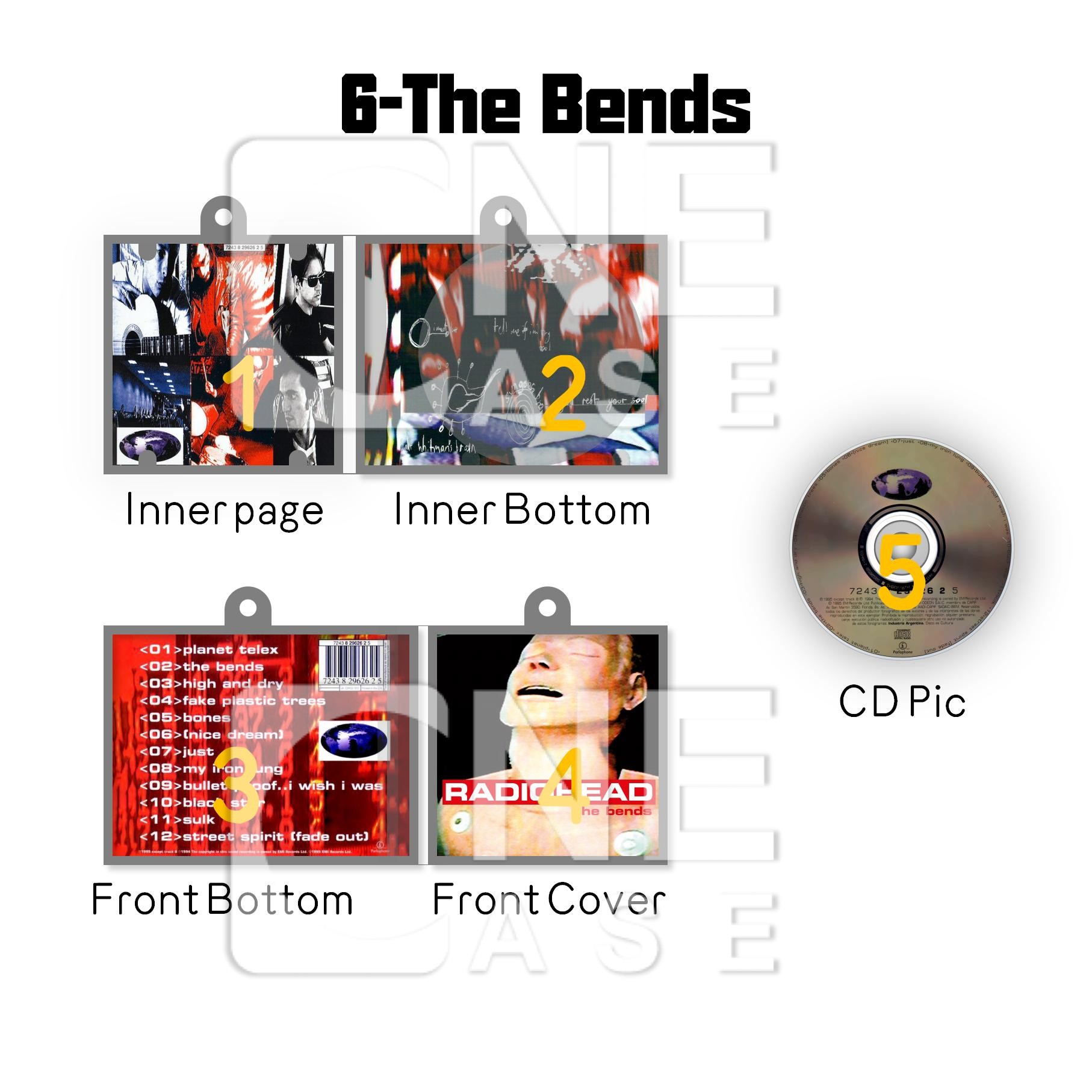 Radiohead  Mini Vinyl NFC Album Keychain CD Music Keychain Pendant Customized