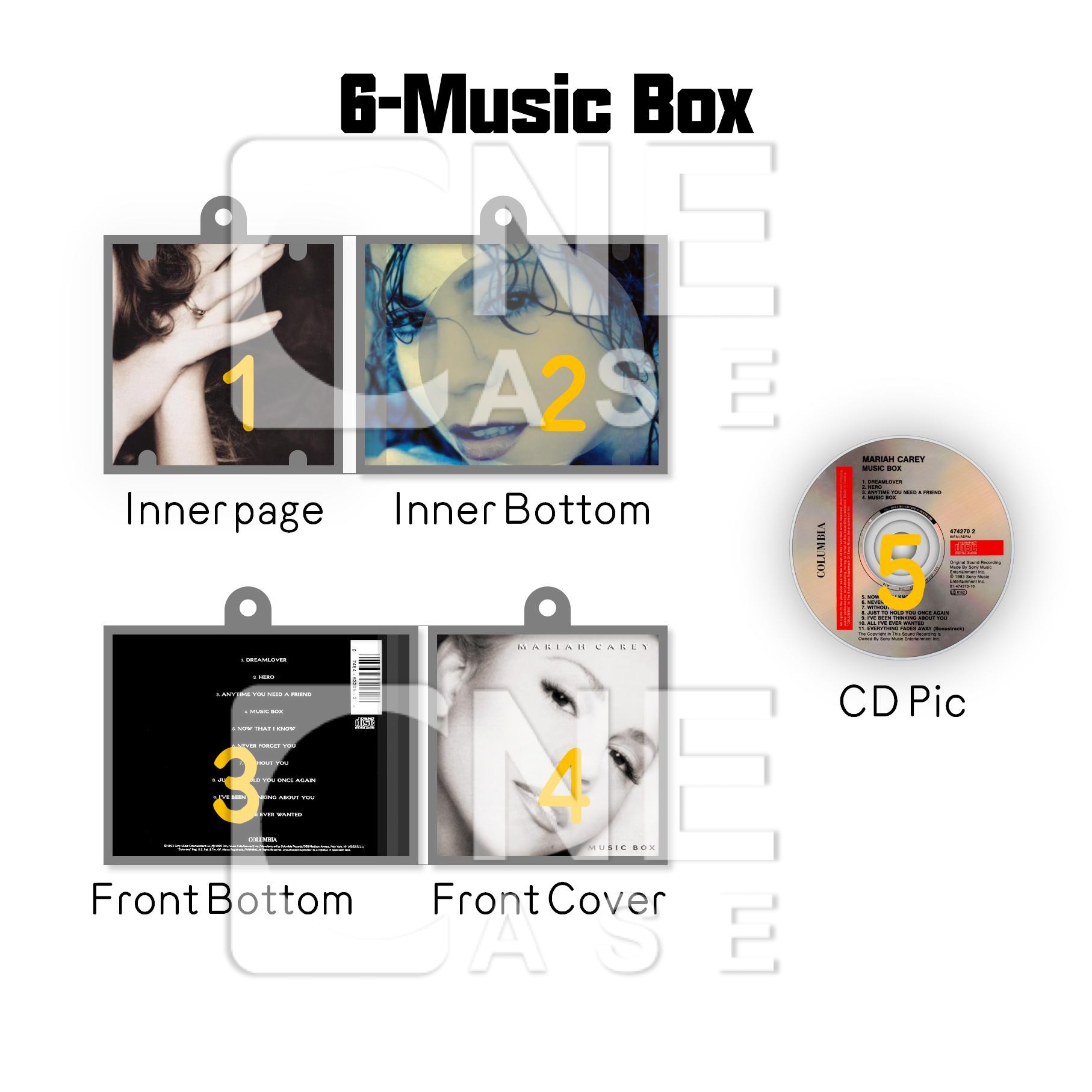 Mariah Carey  Mini Vinyl NFC Album Keychain CD Music Keychain Pendant Customized