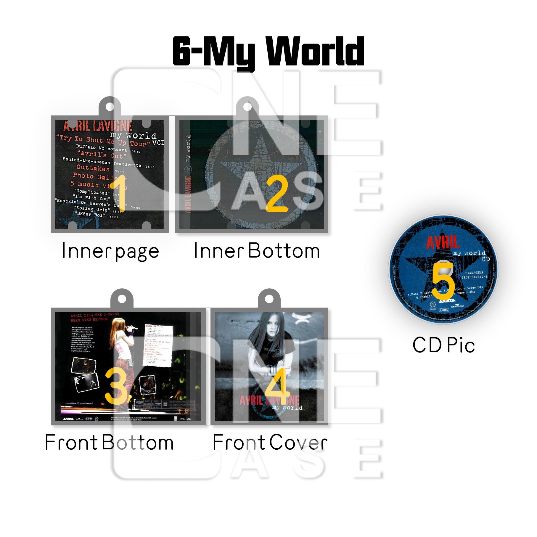 Avril Lavigne Mini Vinyl NFC Album Keychain CD Music Keychain Pendant Customized Vinyl 