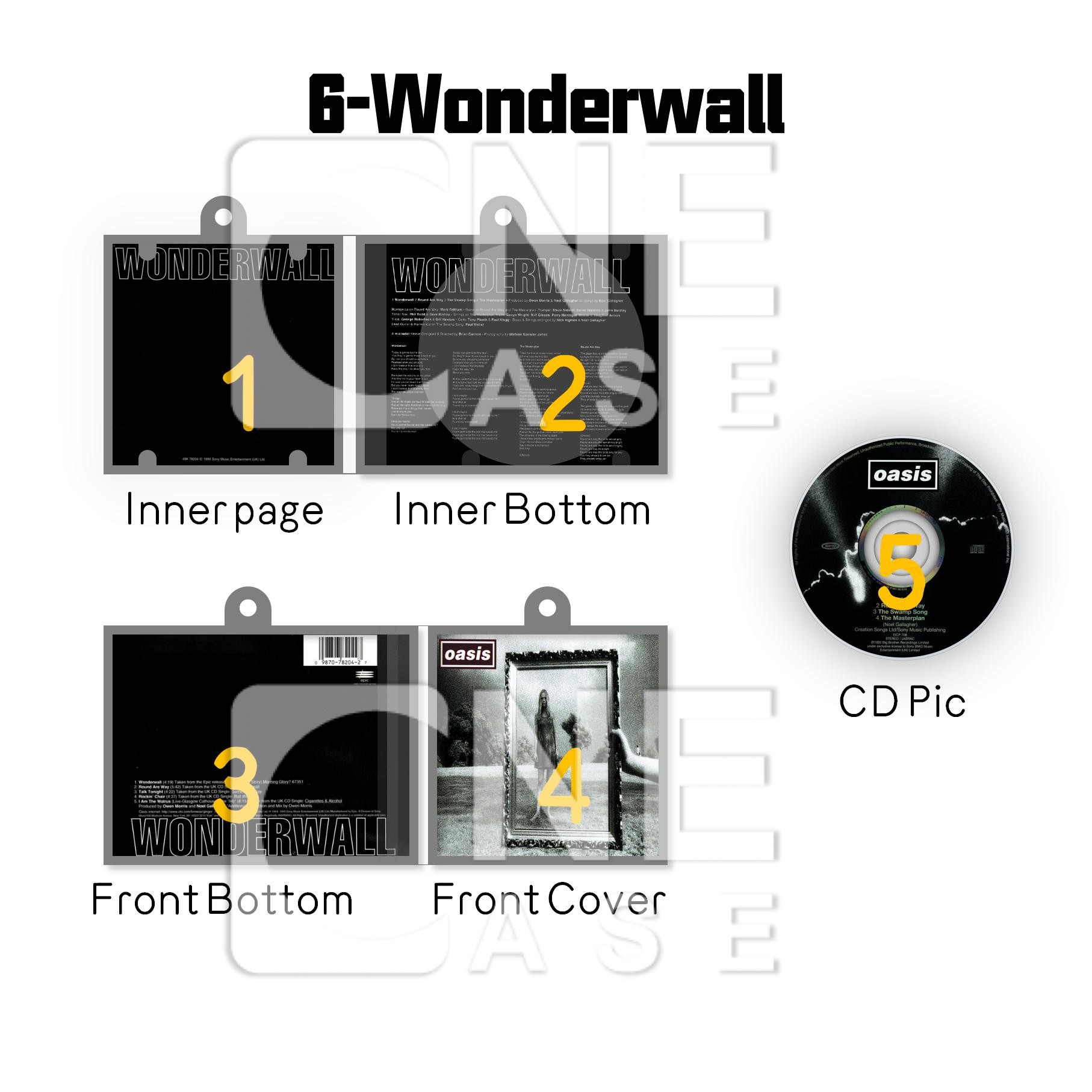 Oasis  Mini NFC Album Keychain CD Music Keychain Pendant Customized Mini Vinyl Album 