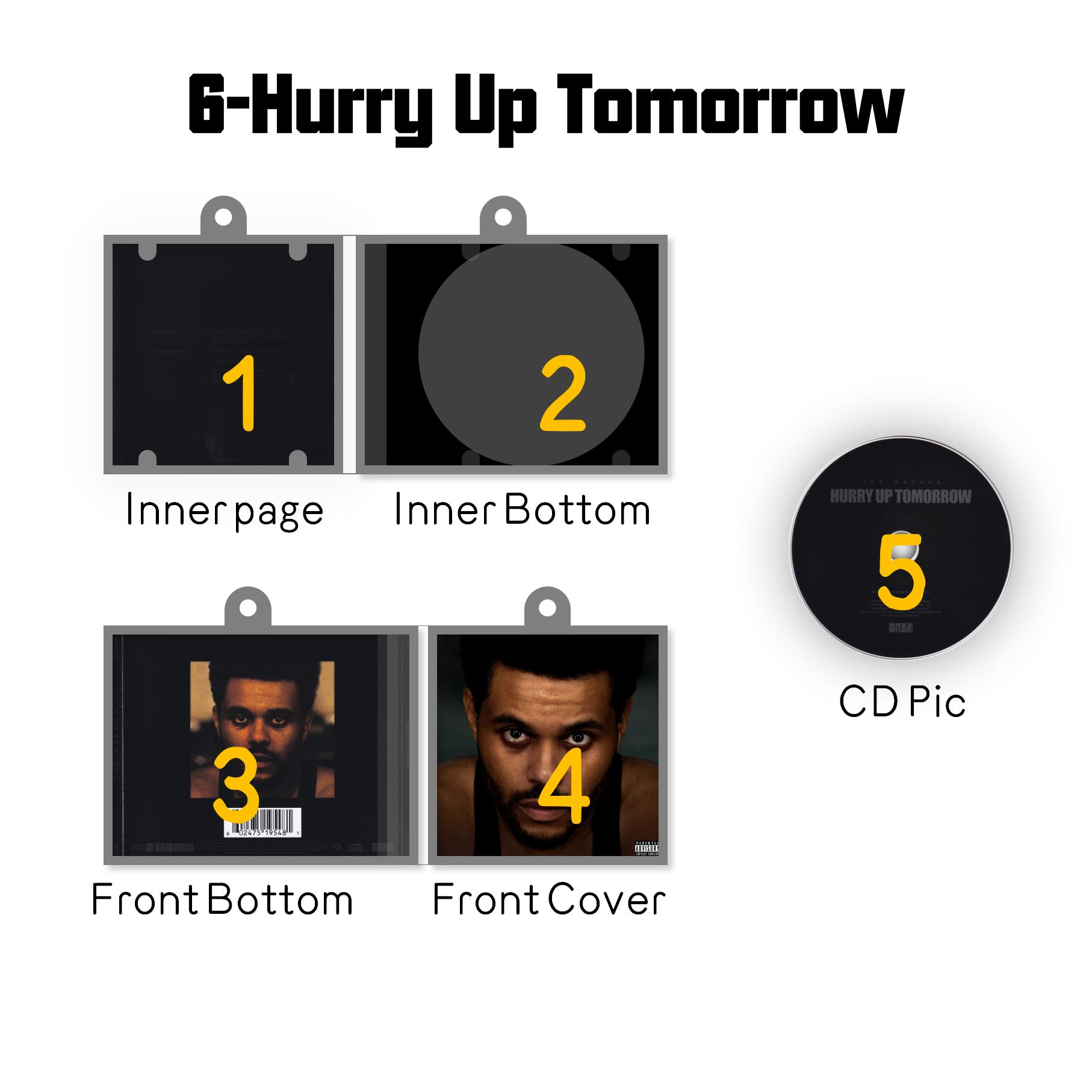 The Weeknd Mini Vinyl NFC Album Keychain CD Music Keychain Pendant Customized 