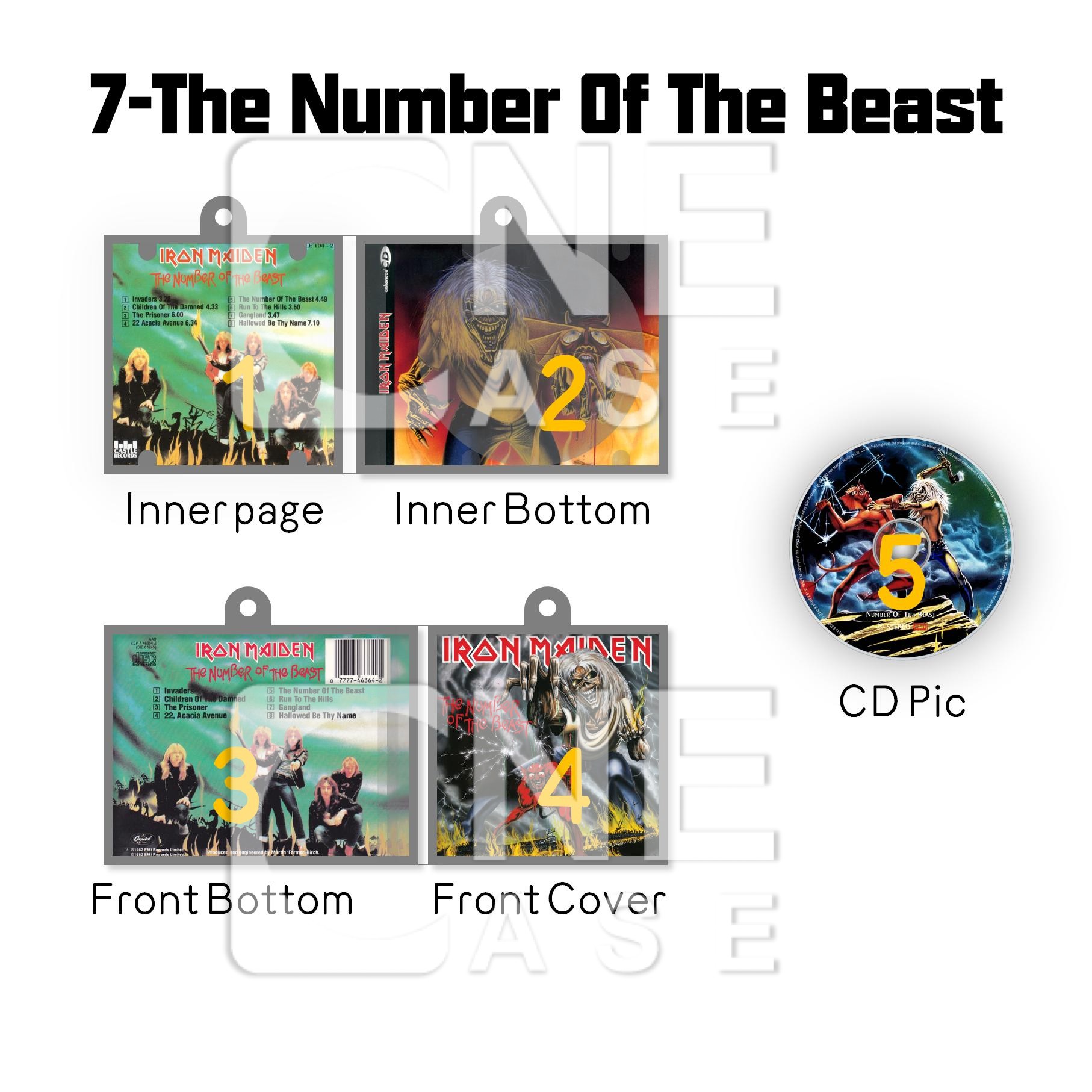 Iron Maiden  Mini NFC Album Keychain CD Music Keychain Pendant Customized Mini Vinyl Album 