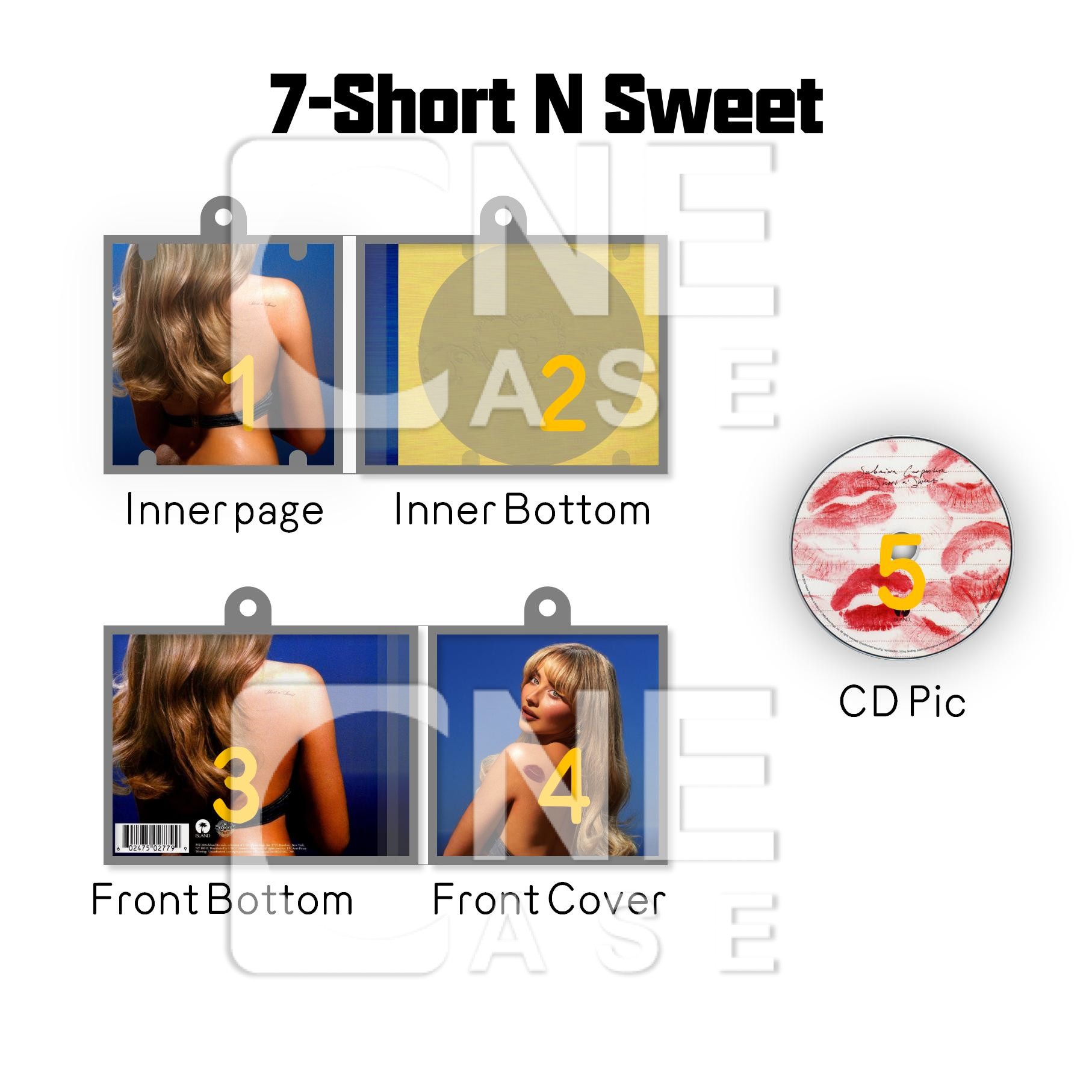 Sabrina Carpenter Mini NFC Album Keychain CD Music Keychain Pendant Customized Emails I can't send/Espresso