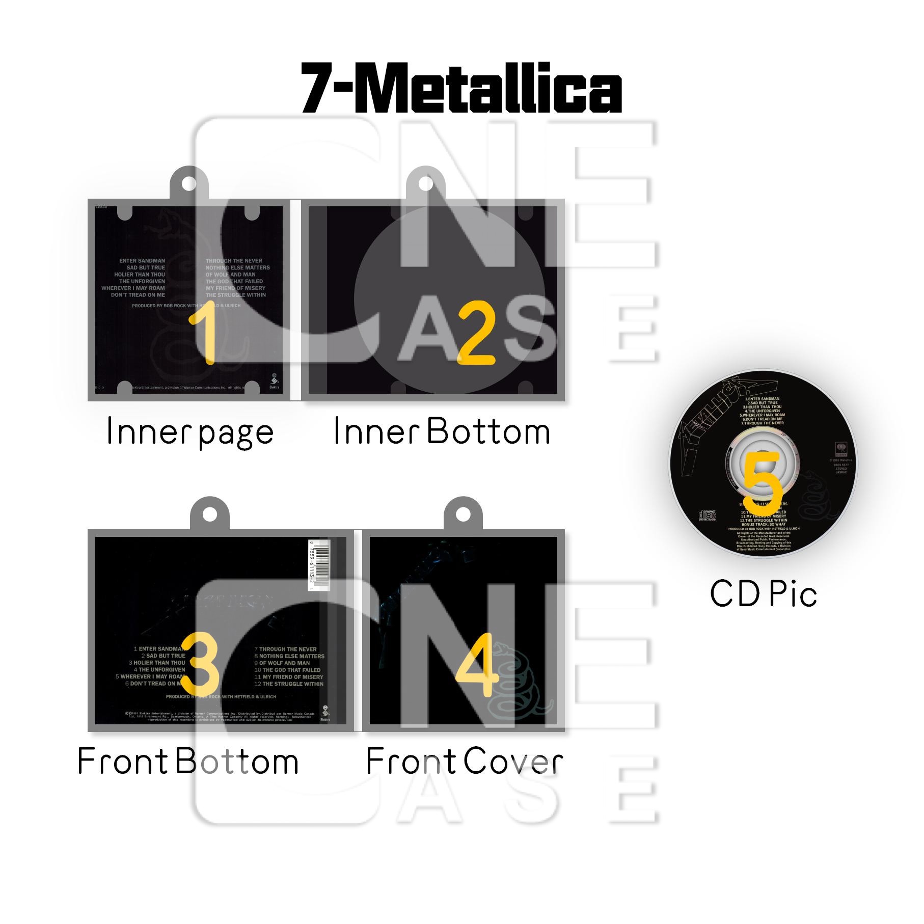 Metallica Mini NFC Album Keychain CD Music Keychain Pendant Customized Mini 