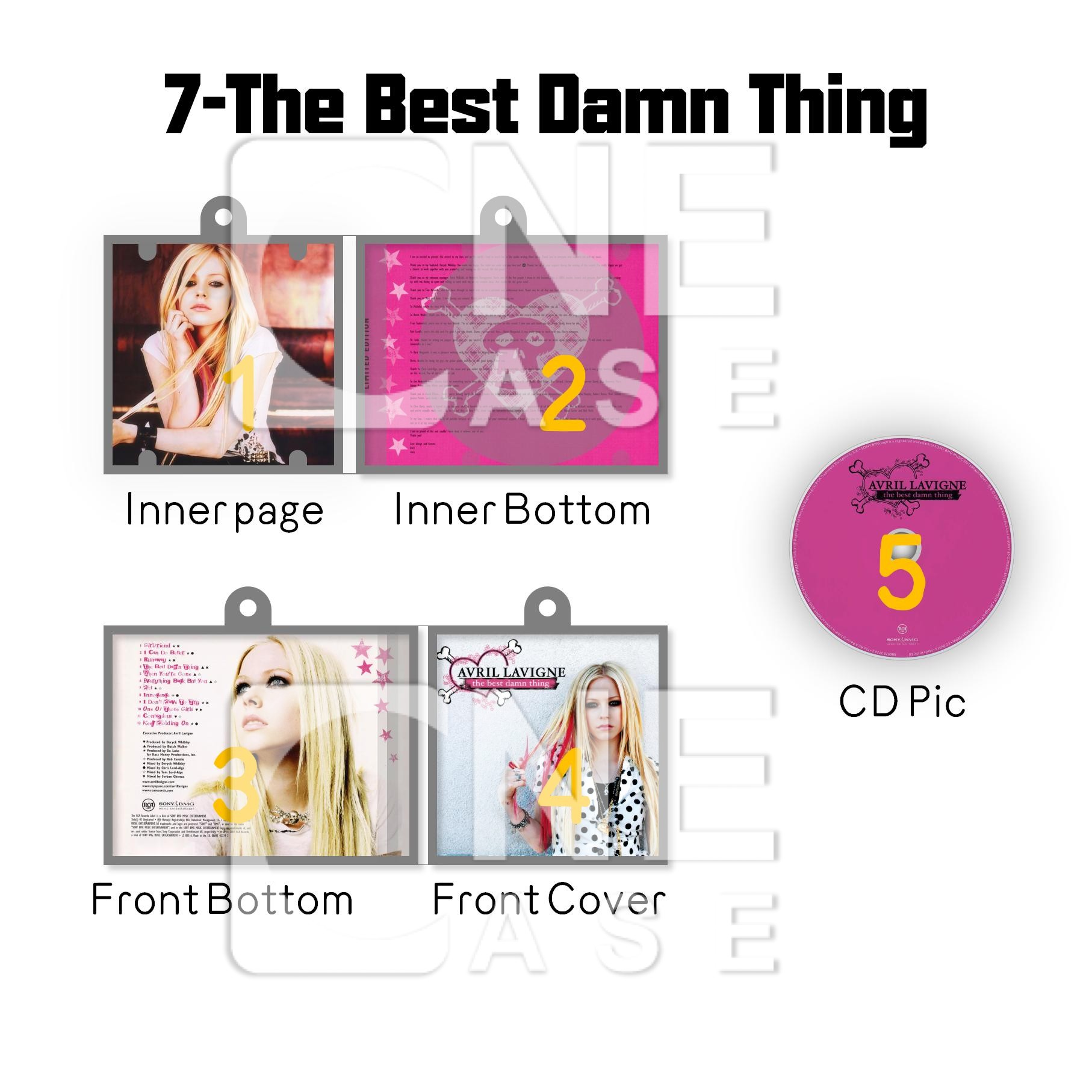 Avril Lavigne Mini Vinyl NFC Album Keychain CD Music Keychain Pendant Customized Vinyl 