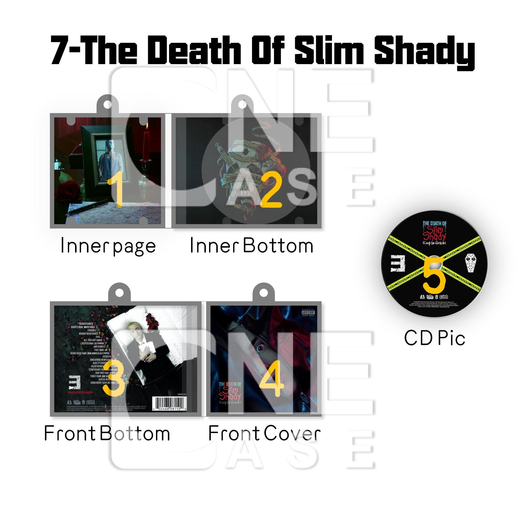 Eminem Mini NFC Album Keychain CD Music Keychain Pendant Customized 