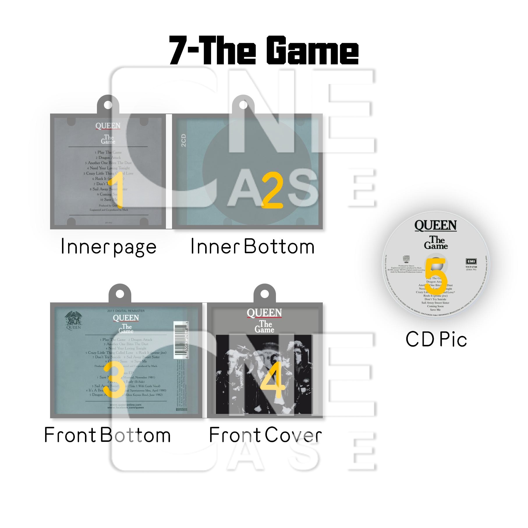 Queen Mini Vinyl NFC AlbumKeychain CD Music Keychain Pendant Customized 