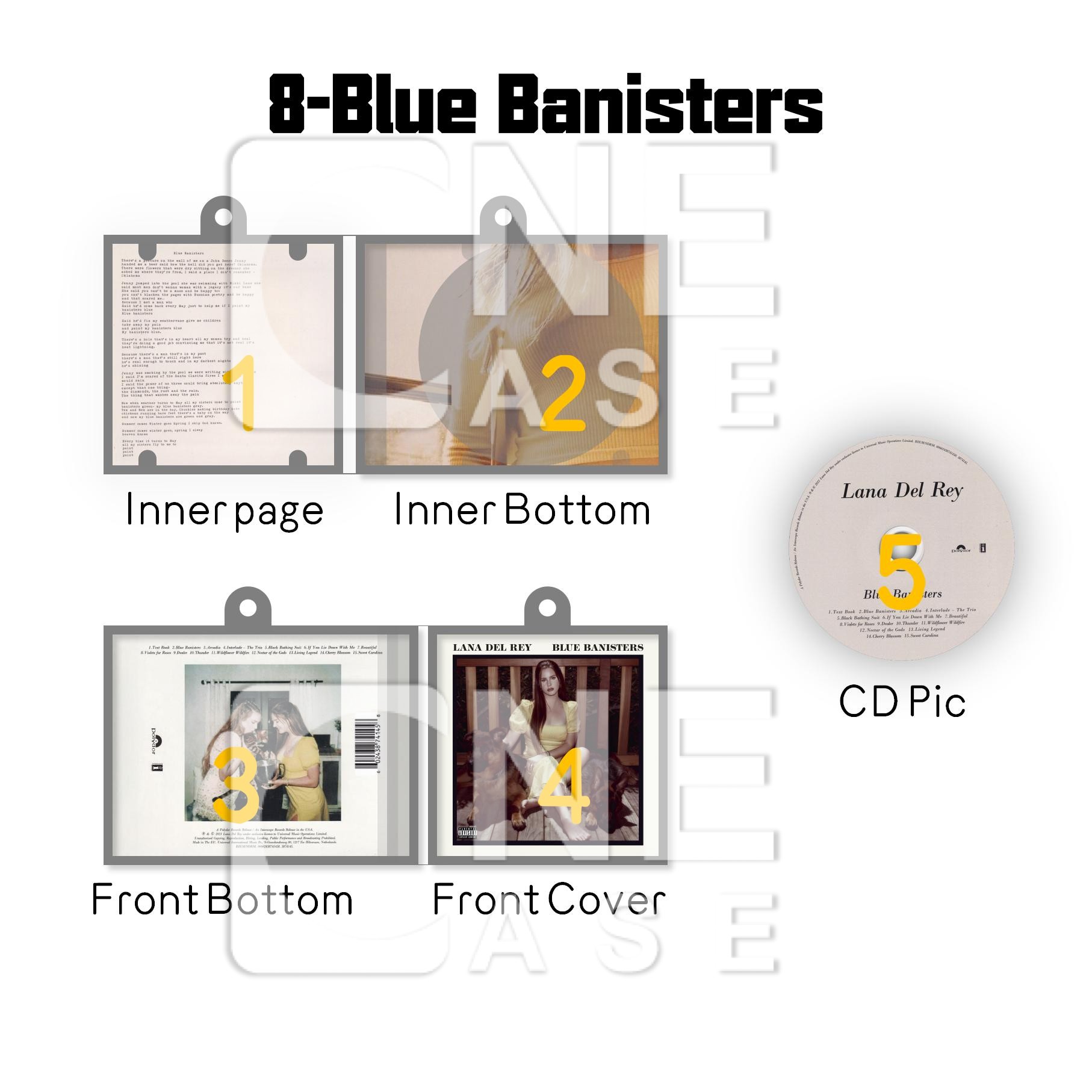 Lana Del Rey  Mini vinyl NFC Album Keychain CD Music Keychain Pendant Customized 