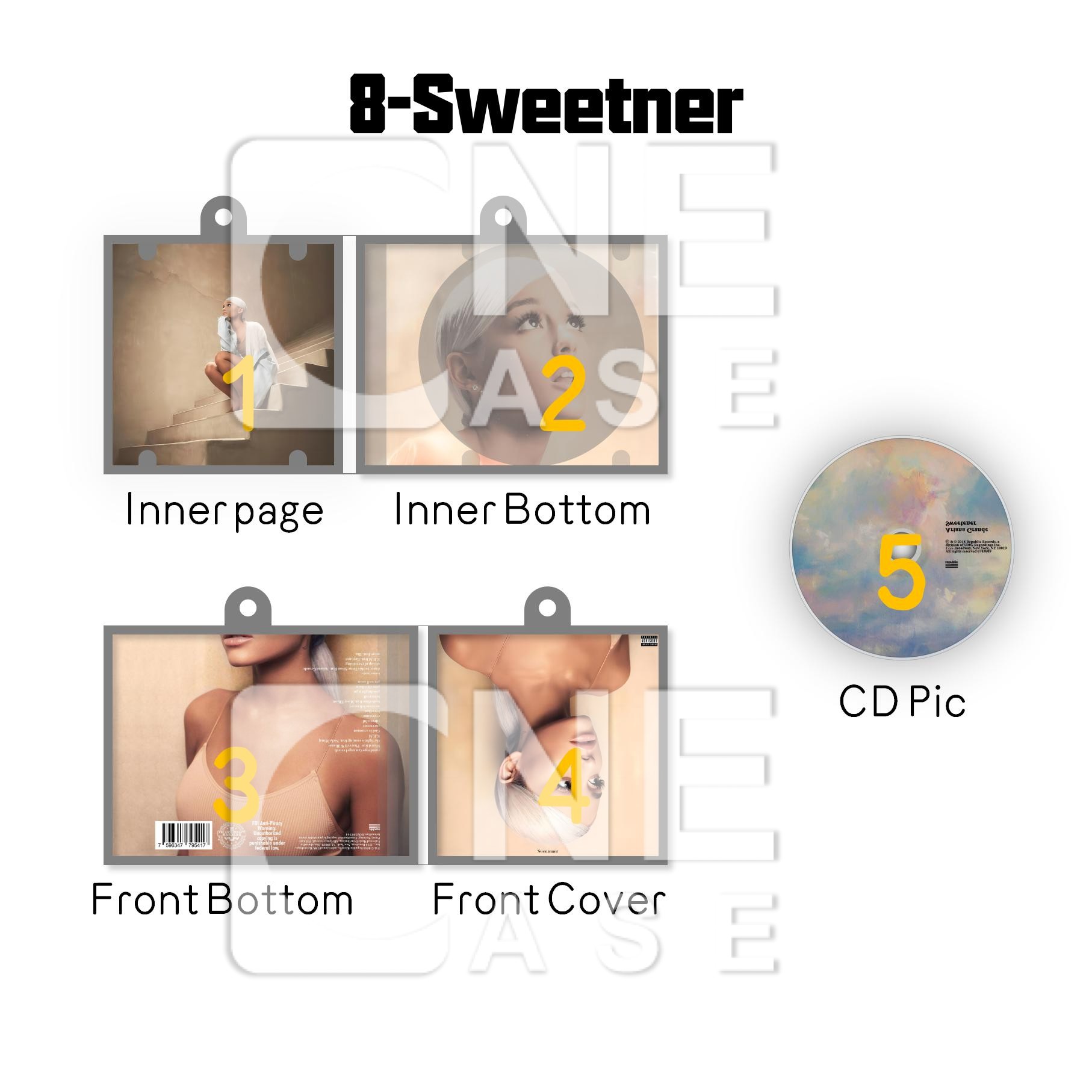 Ariana Grande Mini vinyl NFC Album Keychain CD Music Keychain Pendant Customized 