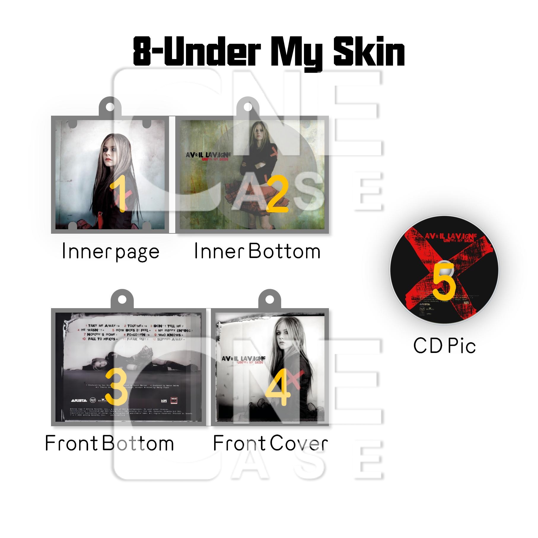 Avril Lavigne Mini Vinyl NFC Album Keychain CD Music Keychain Pendant Customized Vinyl 