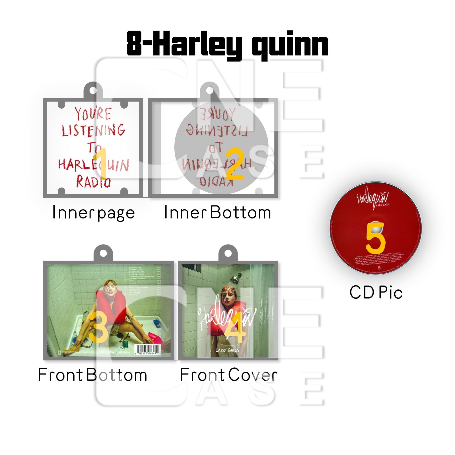 Lady Gaga Mini NFC Album Keychain CD Music Keychain Pendant Customized 