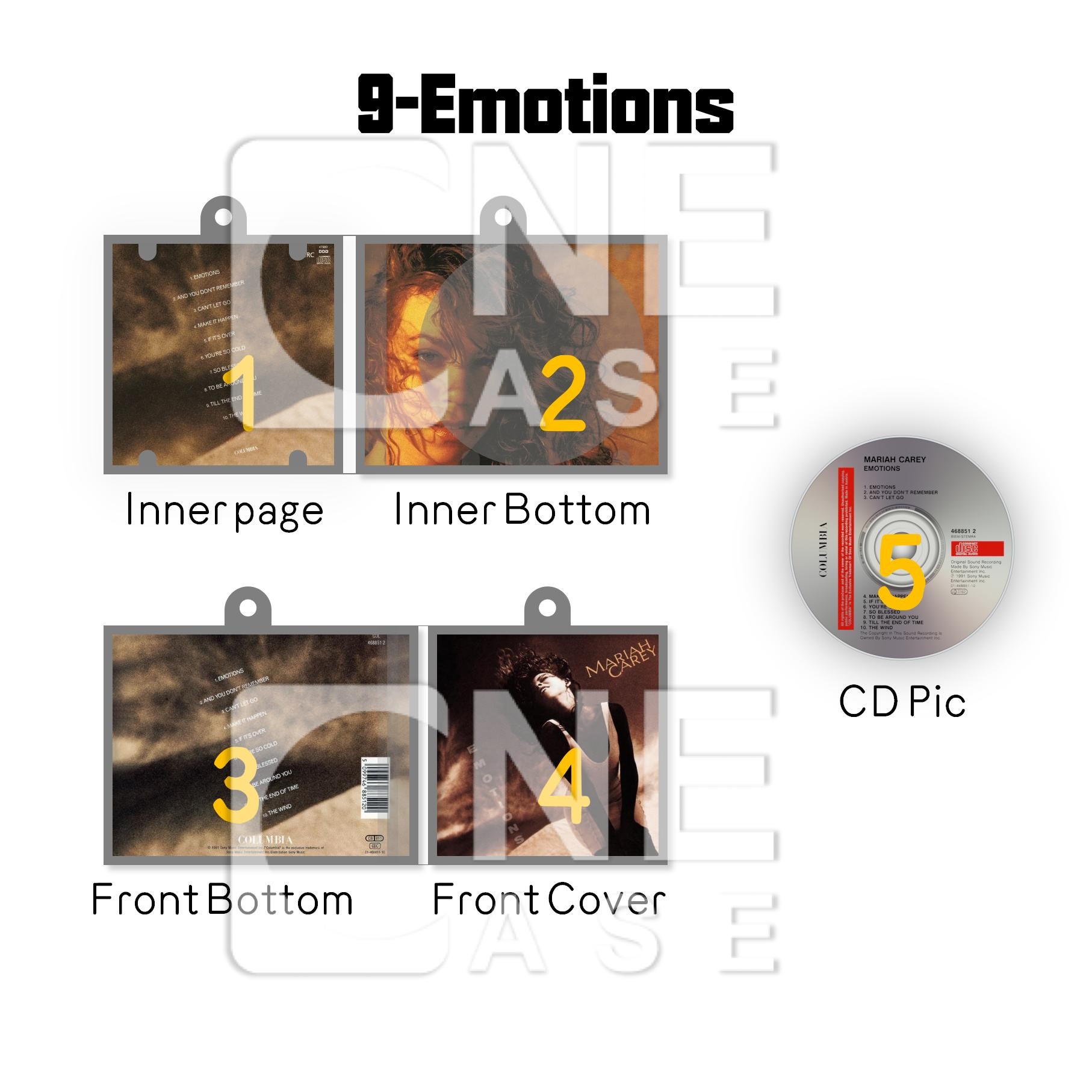 Mariah Carey  Mini Vinyl NFC Album Keychain CD Music Keychain Pendant Customized