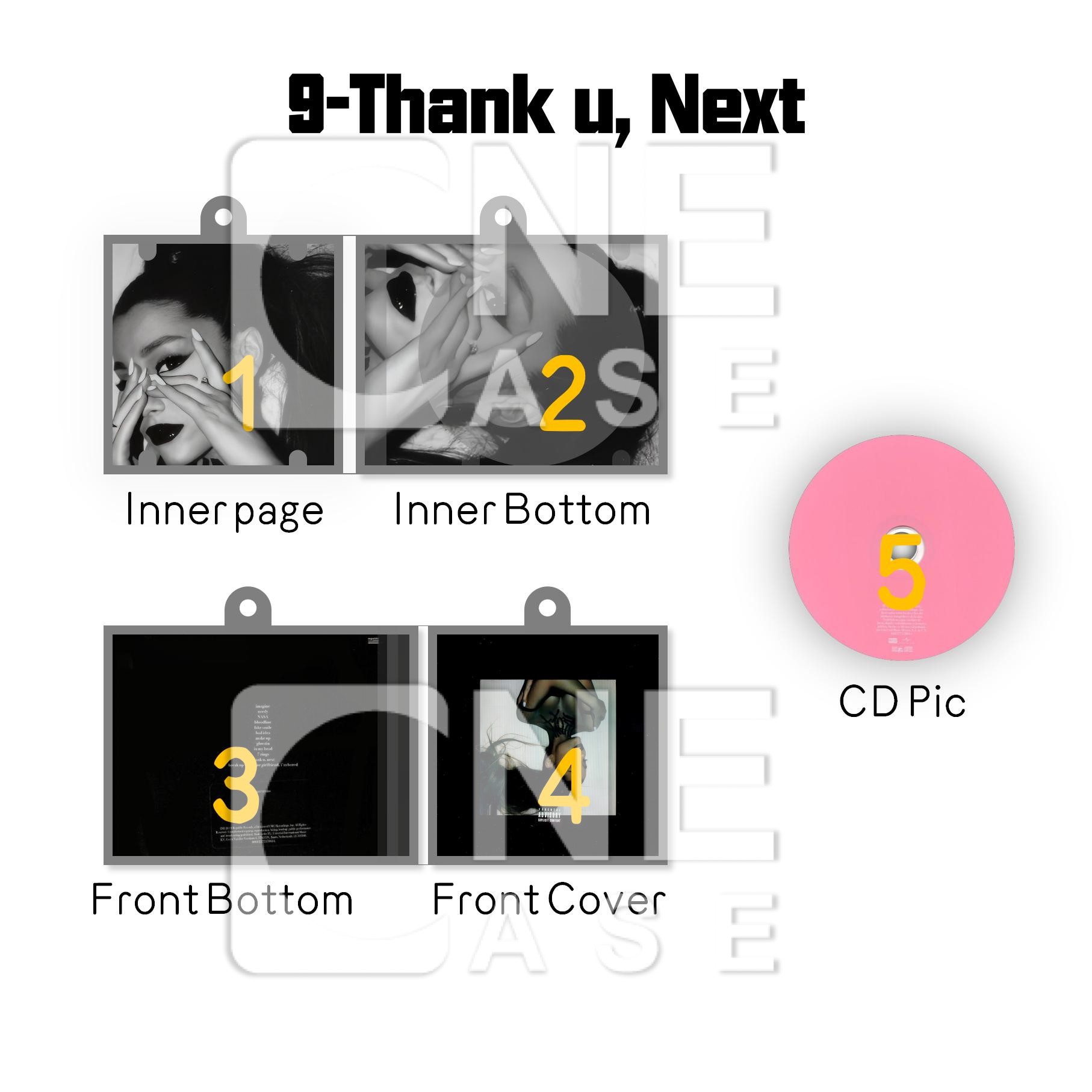 Ariana Grande Mini vinyl NFC Album Keychain CD Music Keychain Pendant Customized 