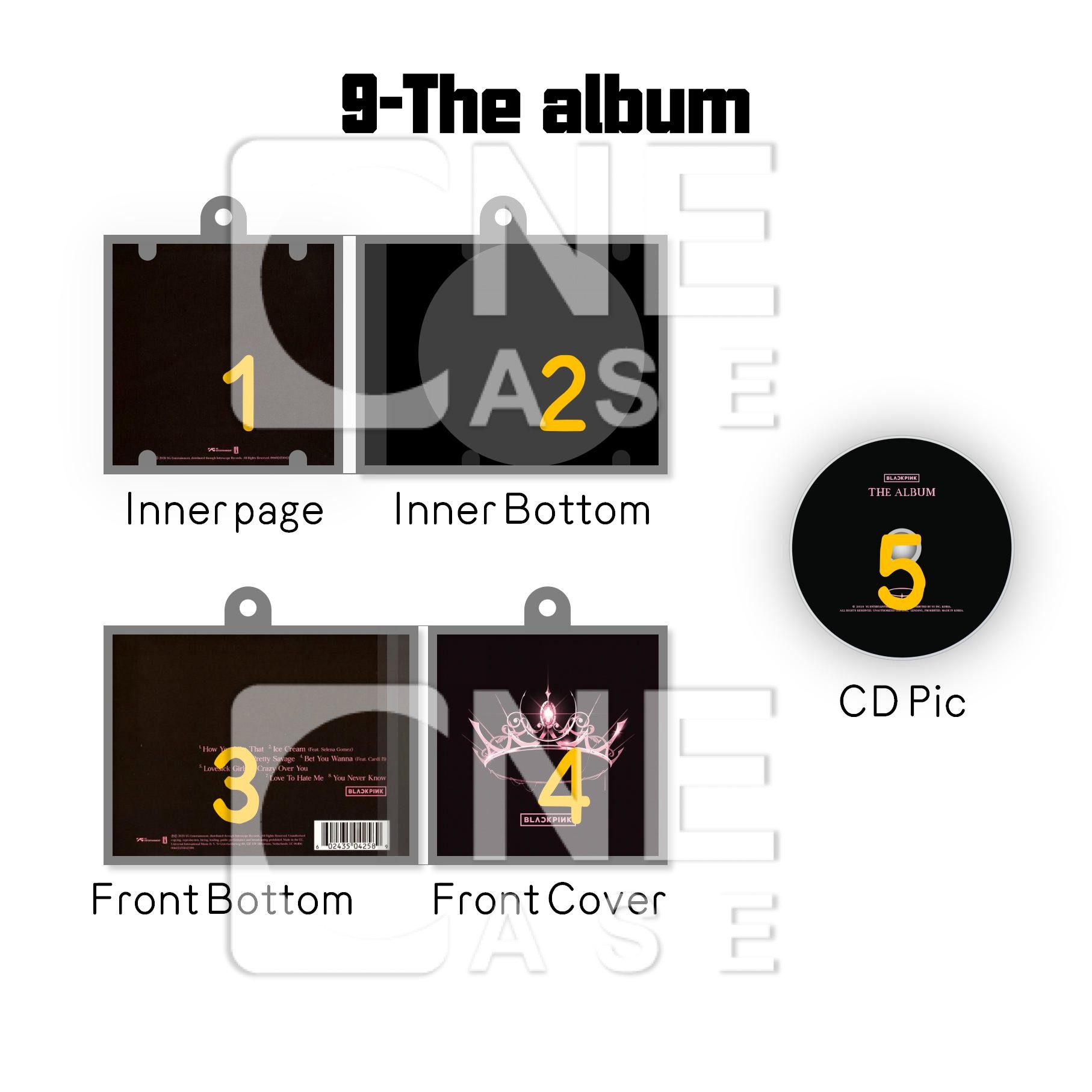  BlackPink Mini NFC Album Keychain CD Music Keychain Pendant Customized Mini Vinyl Album B&P