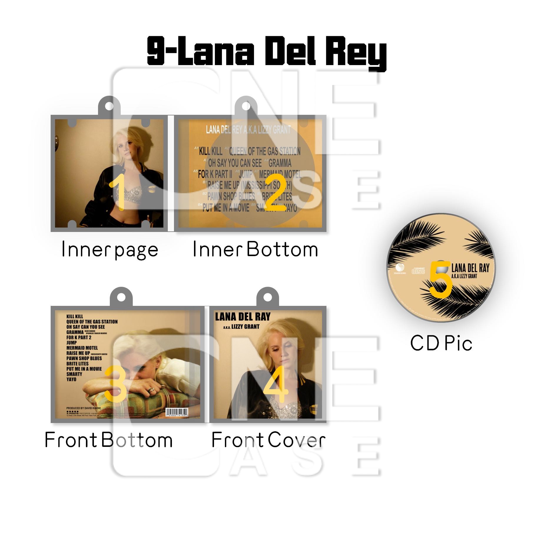 Lana Del Rey  Mini vinyl NFC Album Keychain CD Music Keychain Pendant Customized 