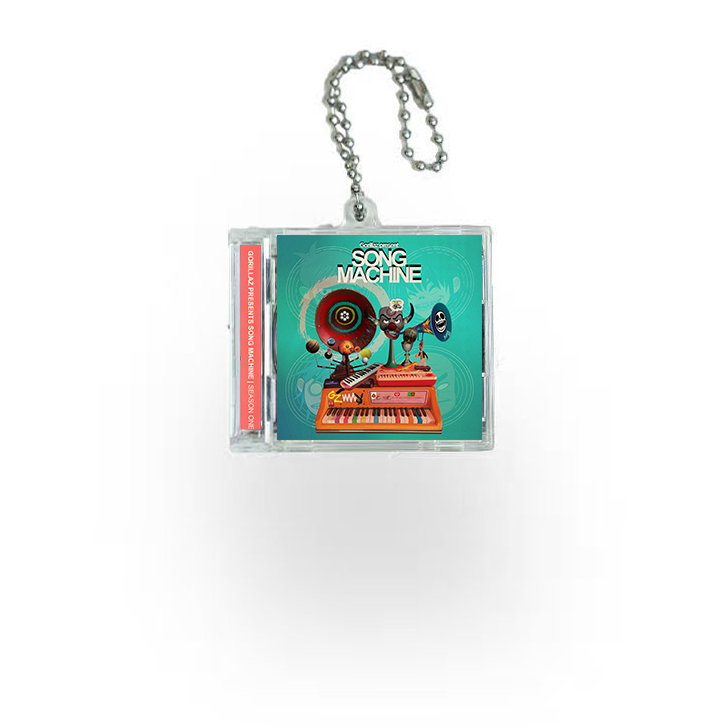 Gorillaz Mini NFC Album Keychain CD Music Keychain Pendant Customized Mini Vinyl 