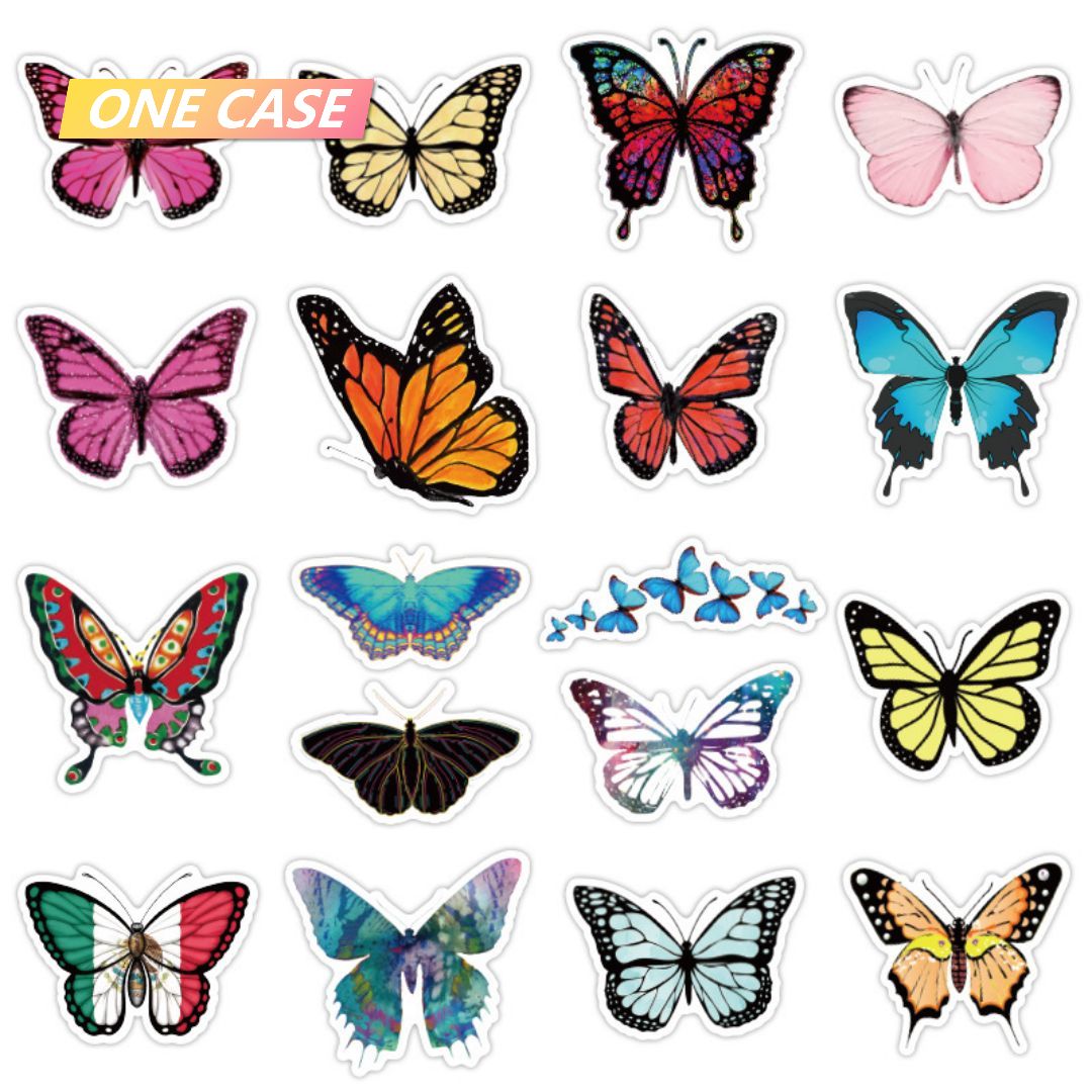 50 Butterfly Stickers Decoration Waterproof Stickers Desktop Laptop Mobile Phone Stickers-ONECASE.STUDIO